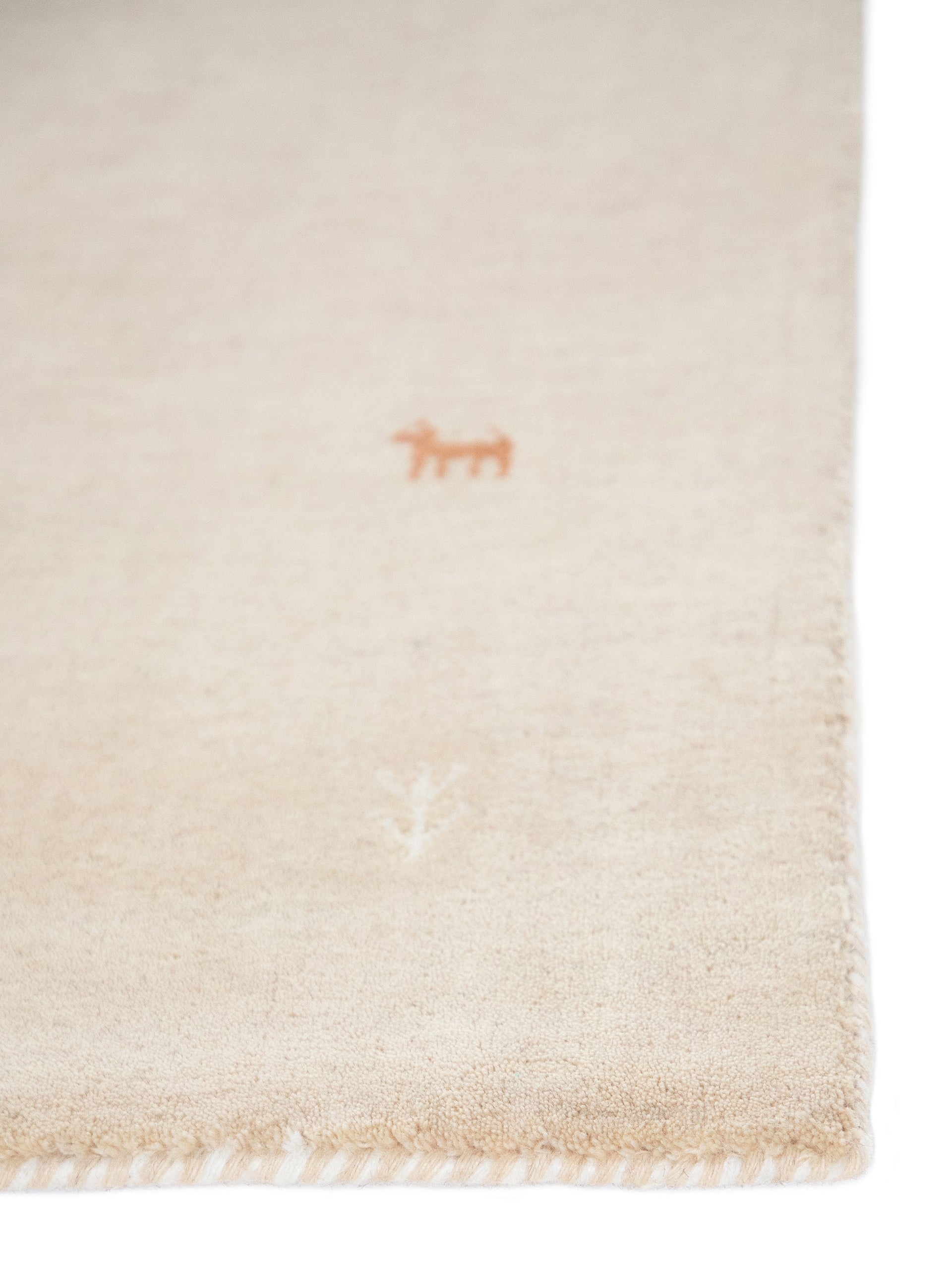 Wollteppich Gabbeh Uni Beige