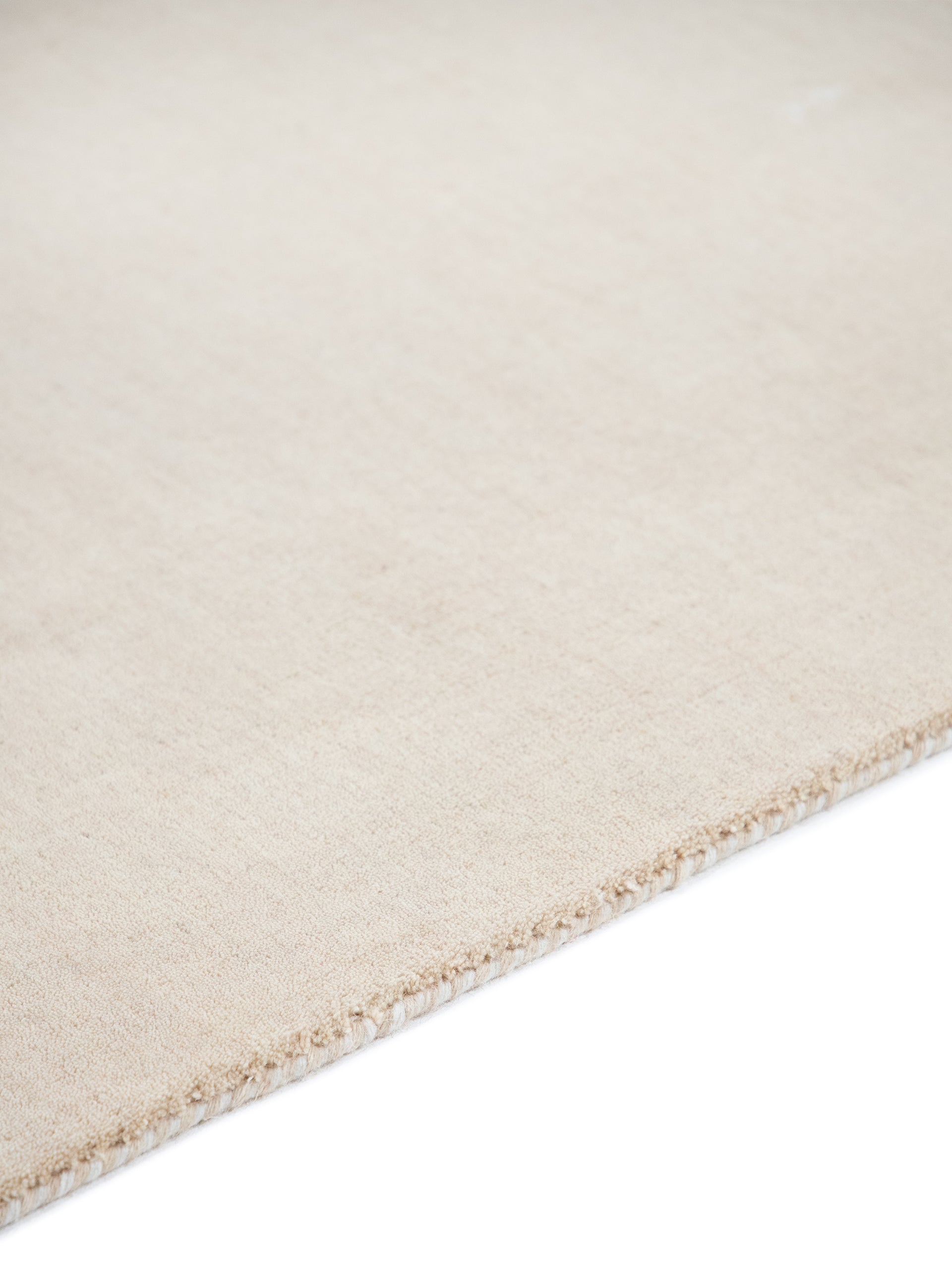 Wollteppich Gabbeh Uni Beige