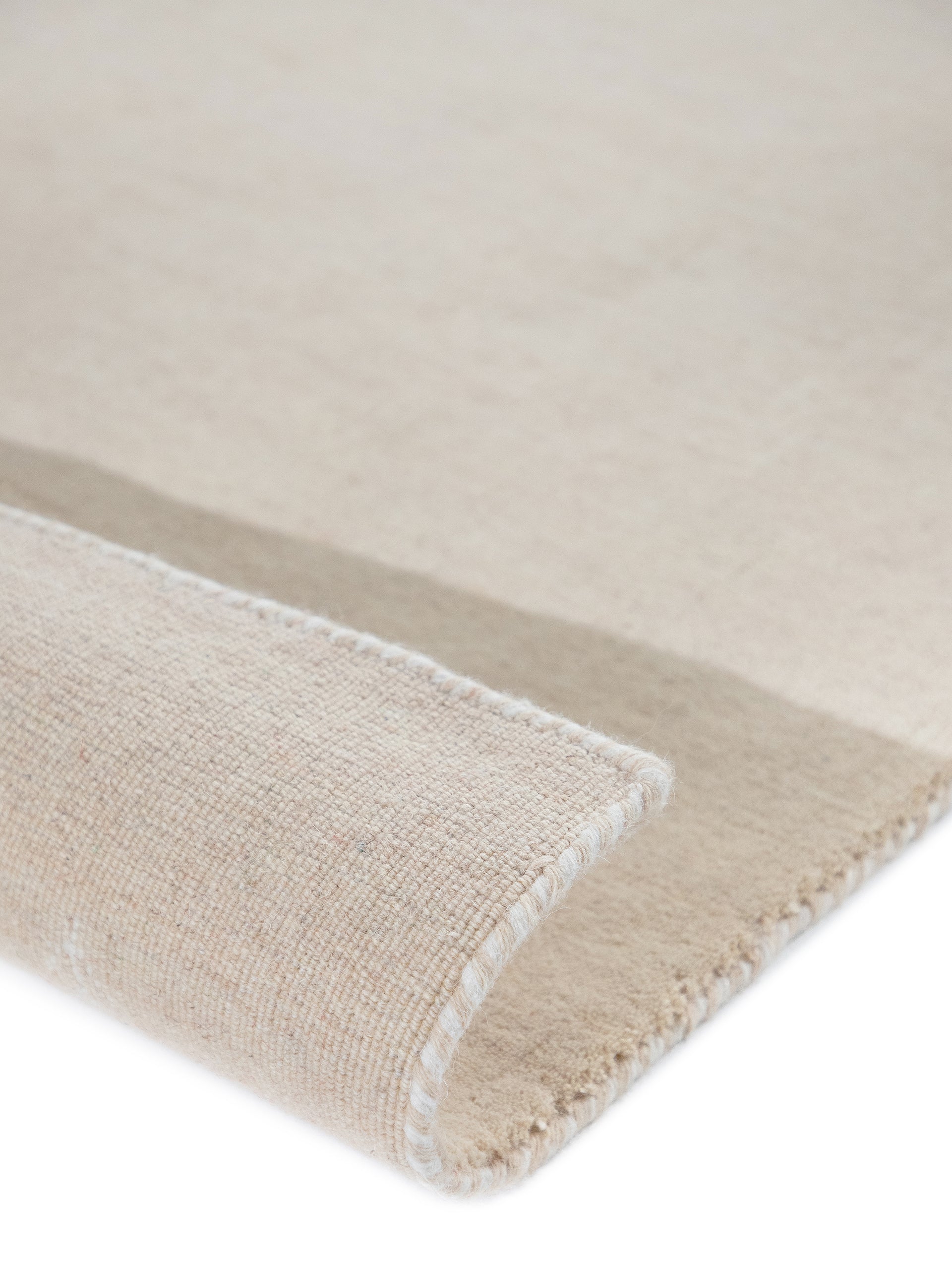 Wollteppich Gabbeh Uni Beige