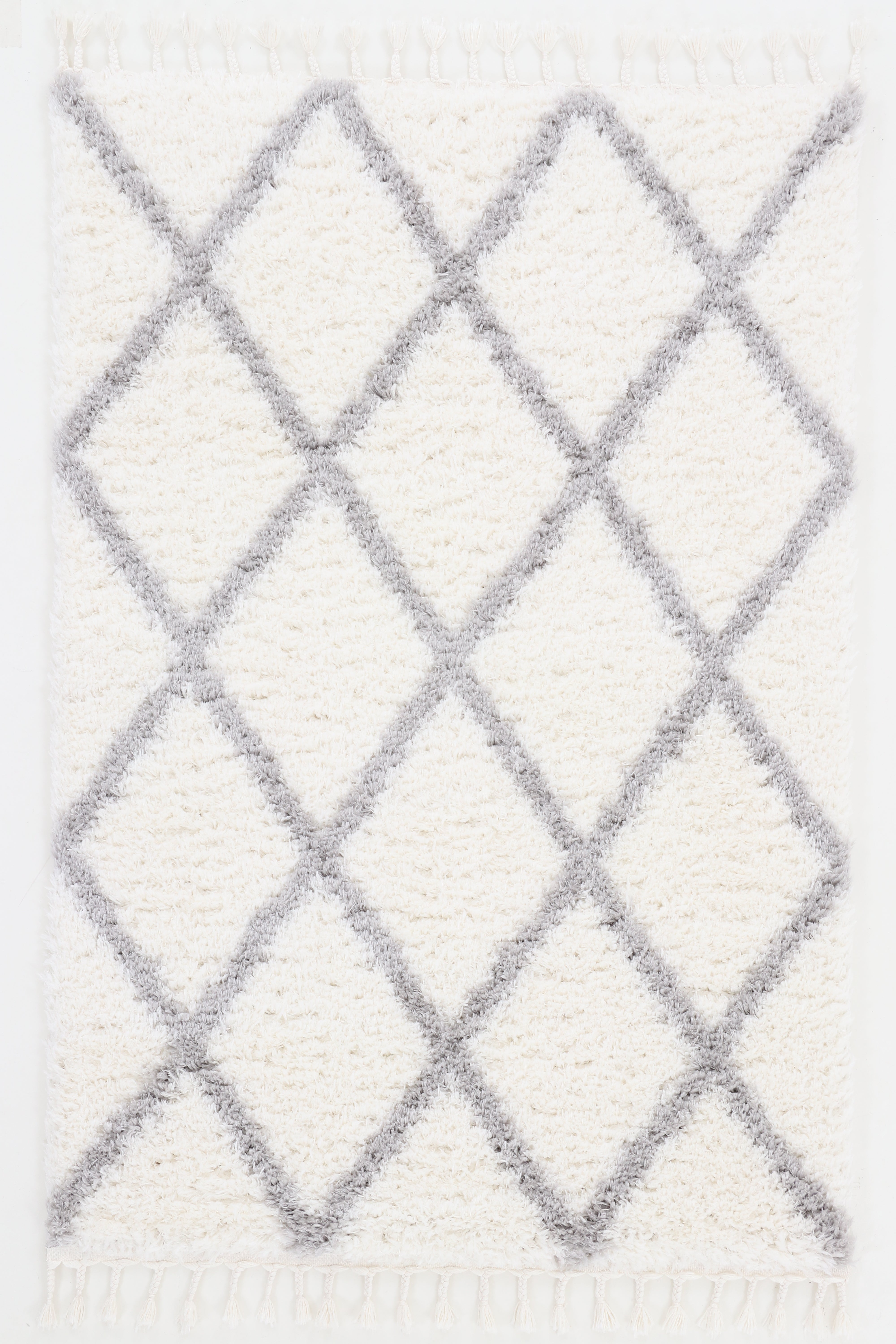 Hochflorteppich Edda Weiß