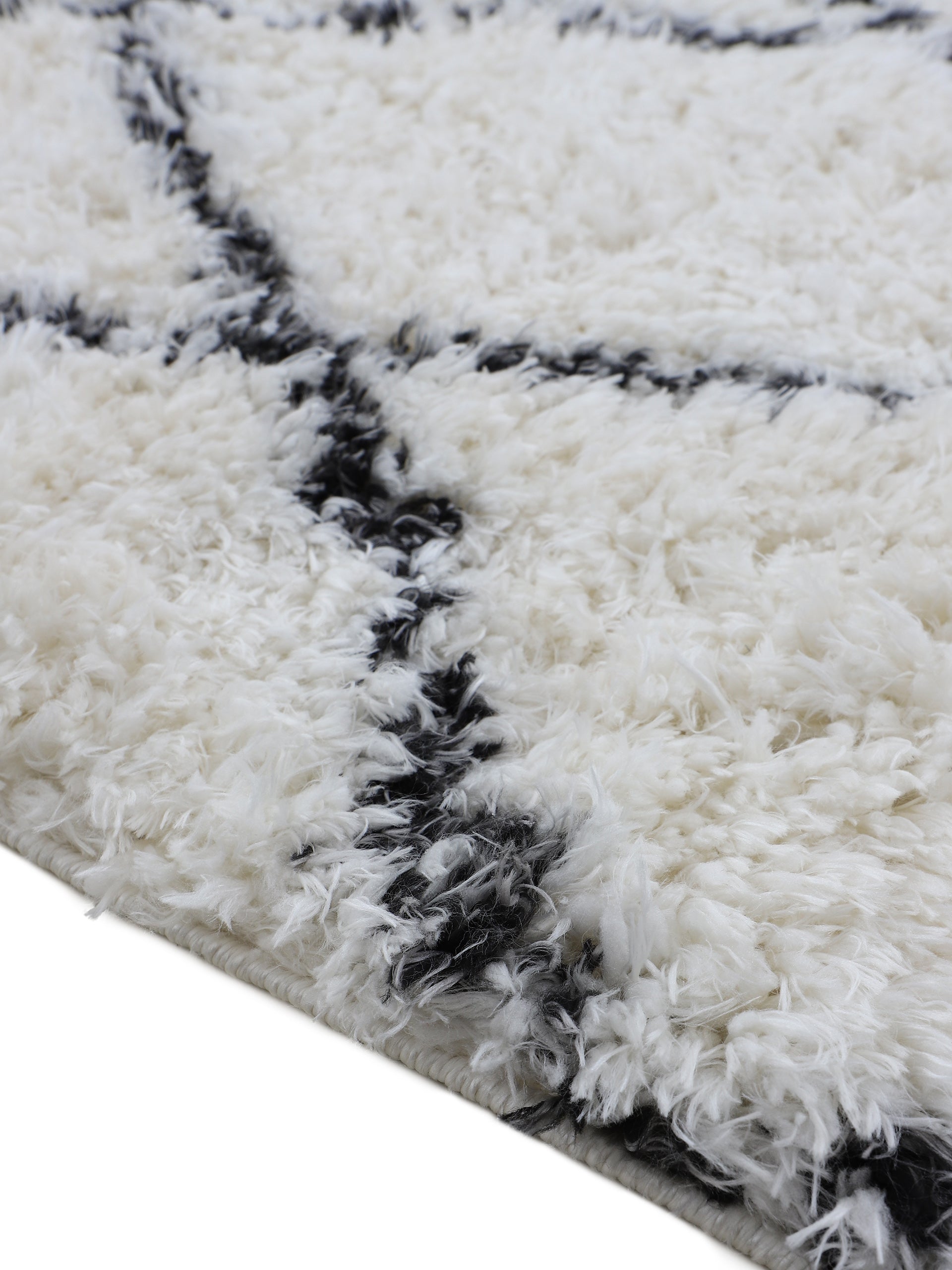 Hochflorteppich Eddy Schwarz