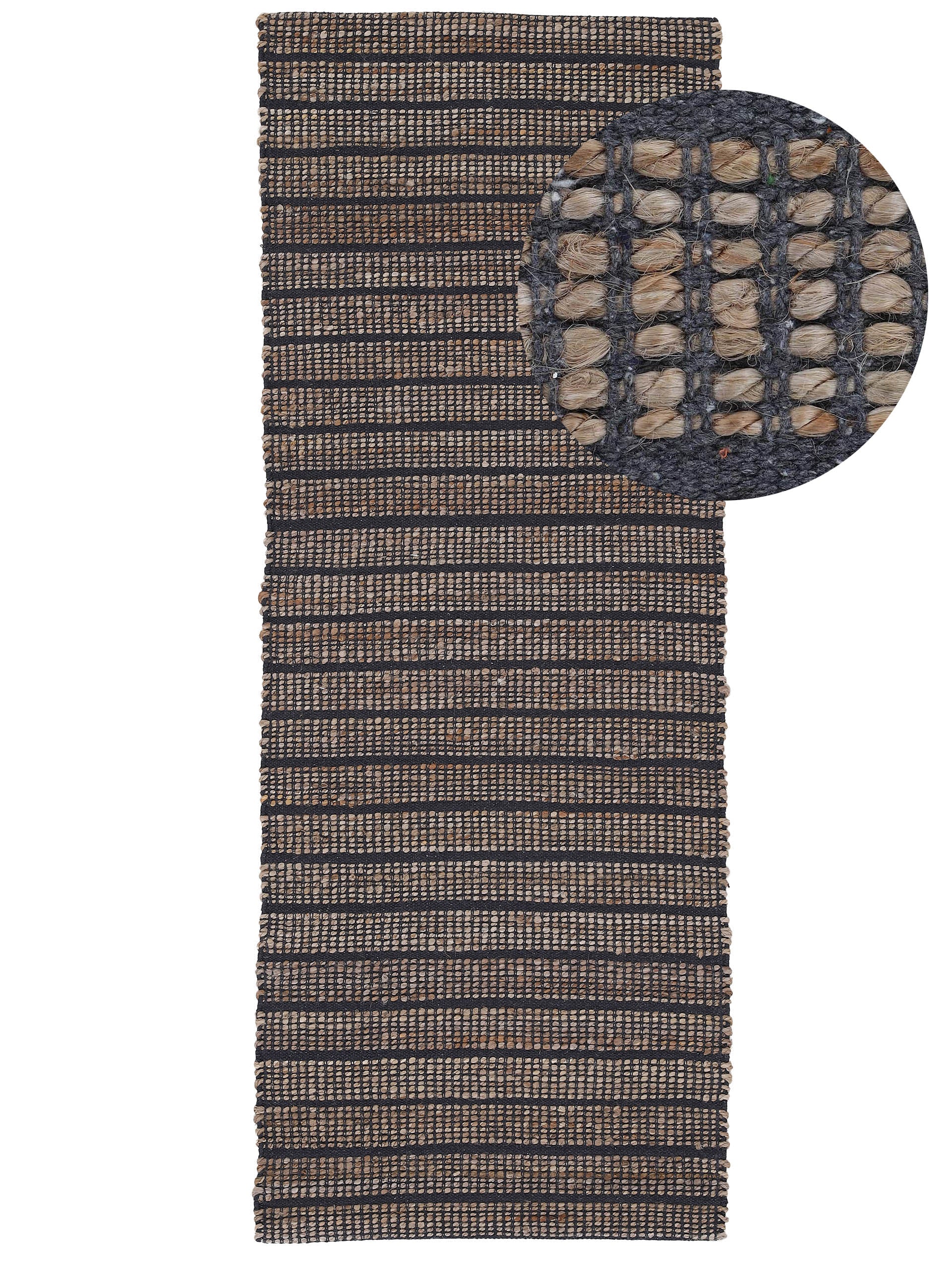 Juteteppich Lara Läufer Blau