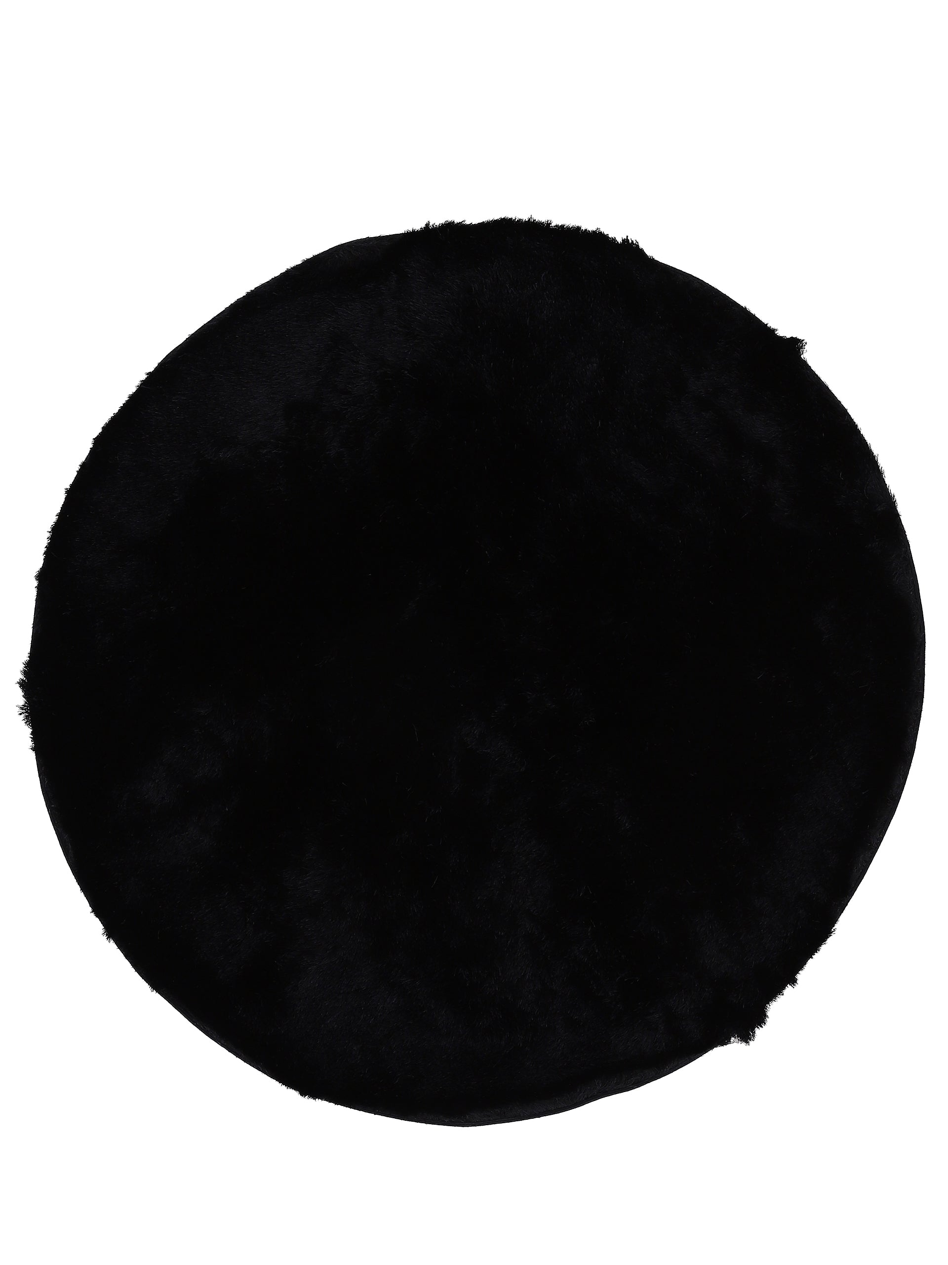 Hochflorteppich Breeze Rund Schwarz