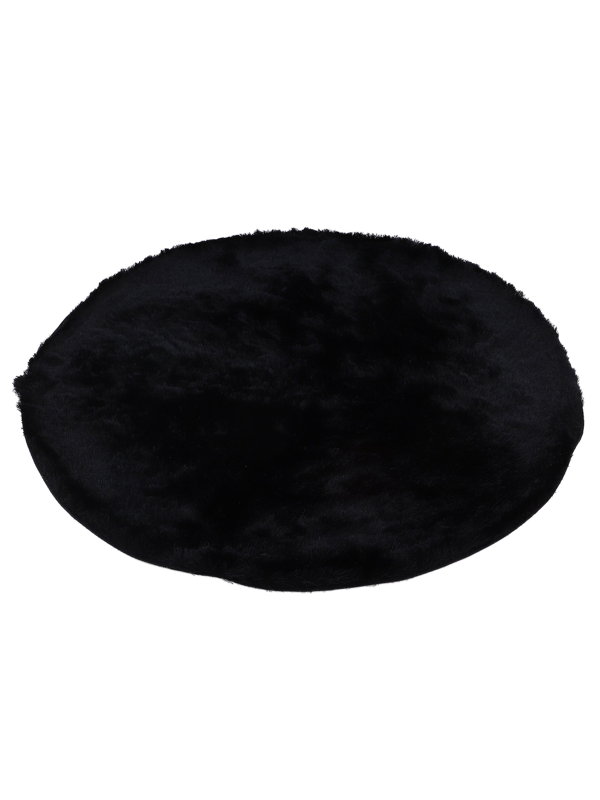 Hochflorteppich Breeze Rund Schwarz