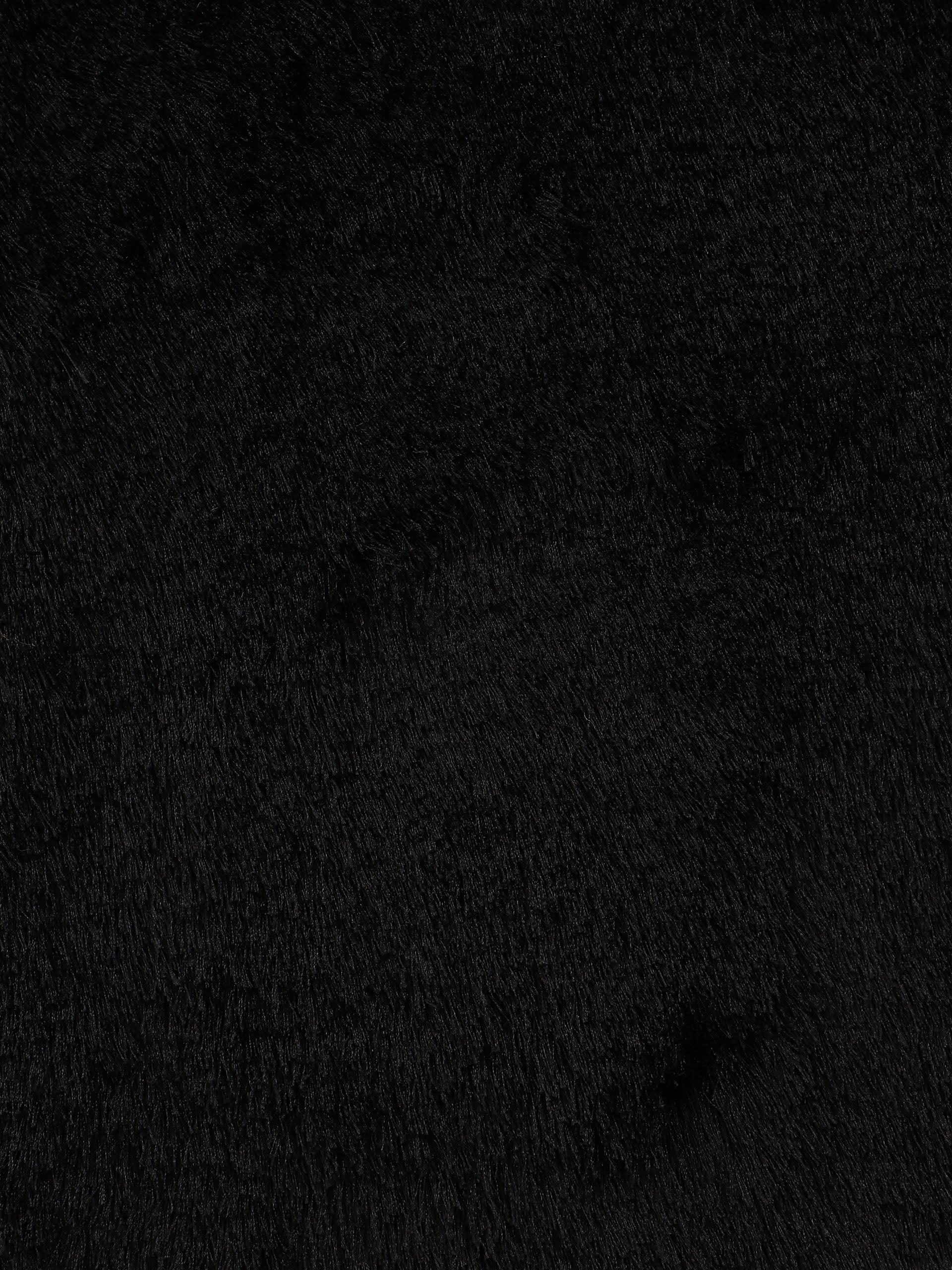 Hochflorteppich Breeze Rund Schwarz