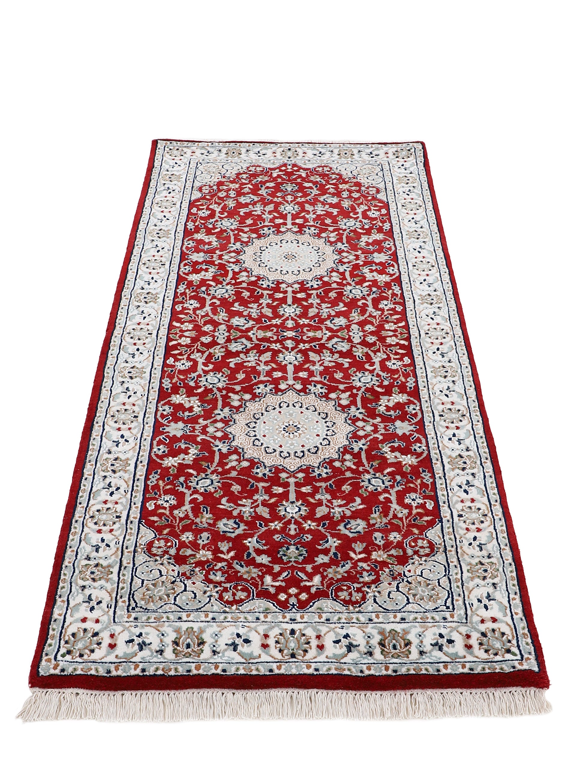 Nain Teppich Läufer Rot