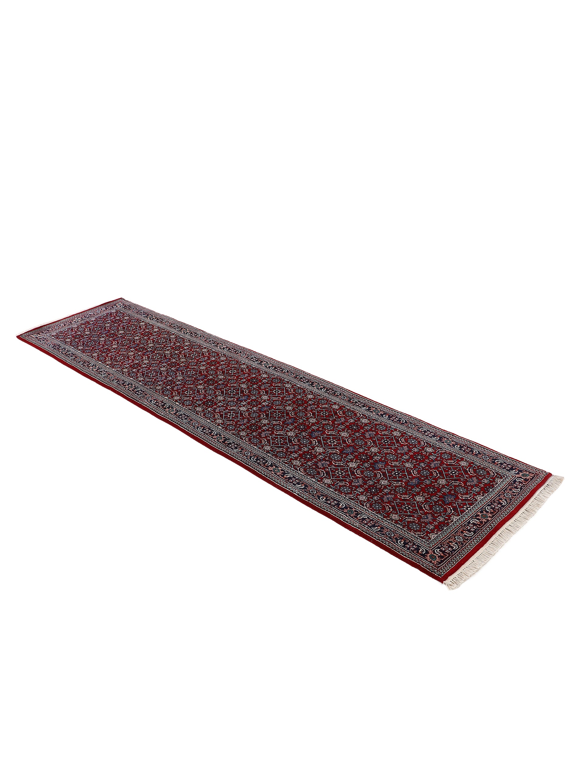 Bidjar Herati Teppich Läufer Rot