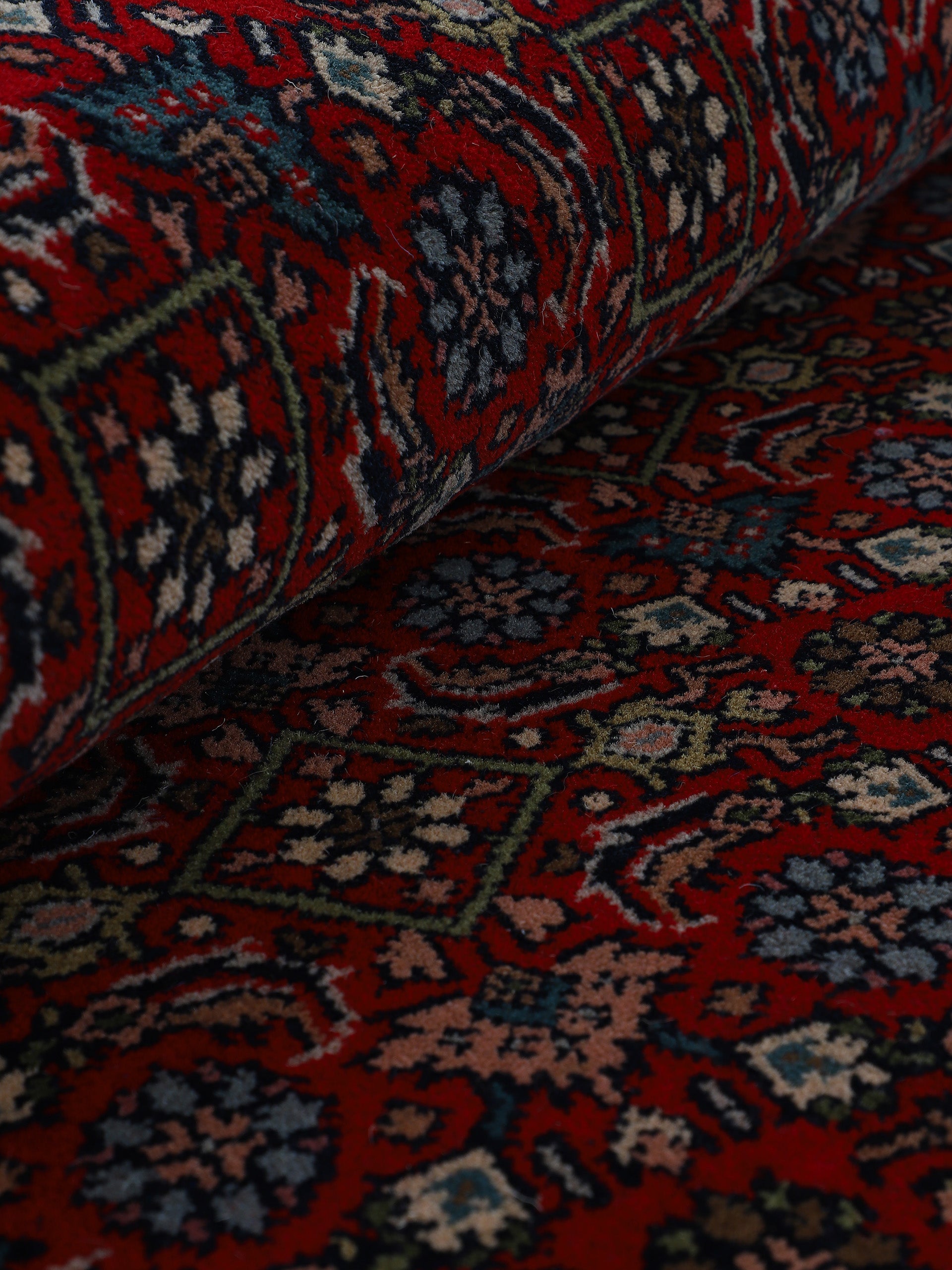 Bidjar Herati Teppich Läufer Rot