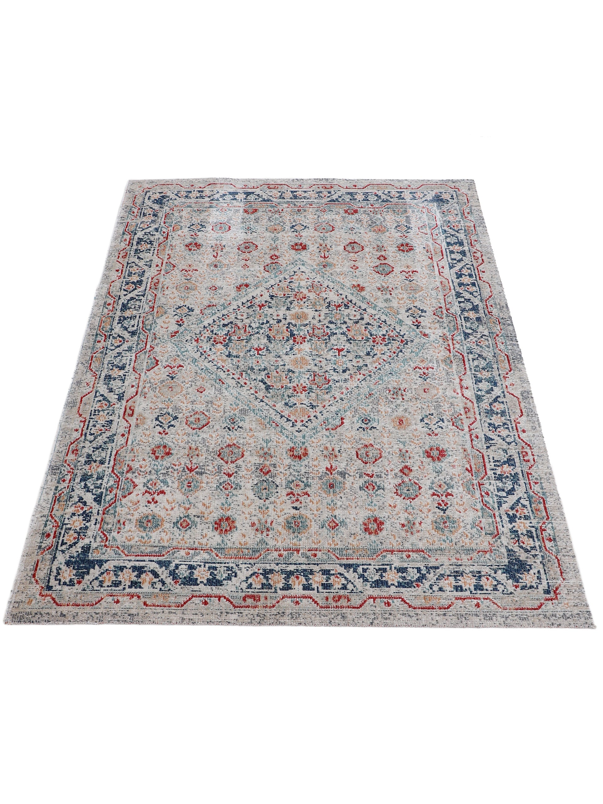 Flachgewebeteppich Noah Hellgrau