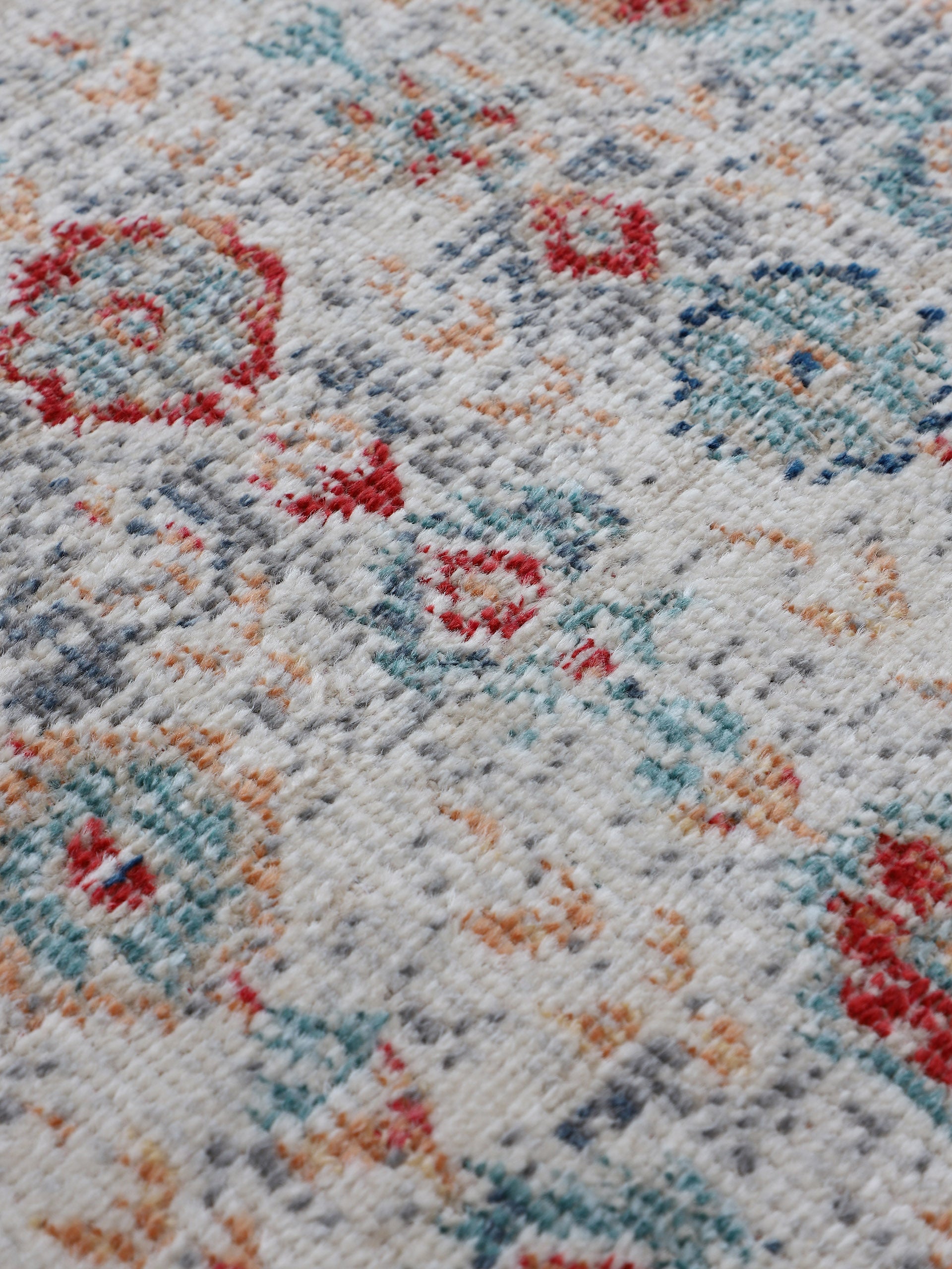 Flachgewebeteppich Noah Hellgrau