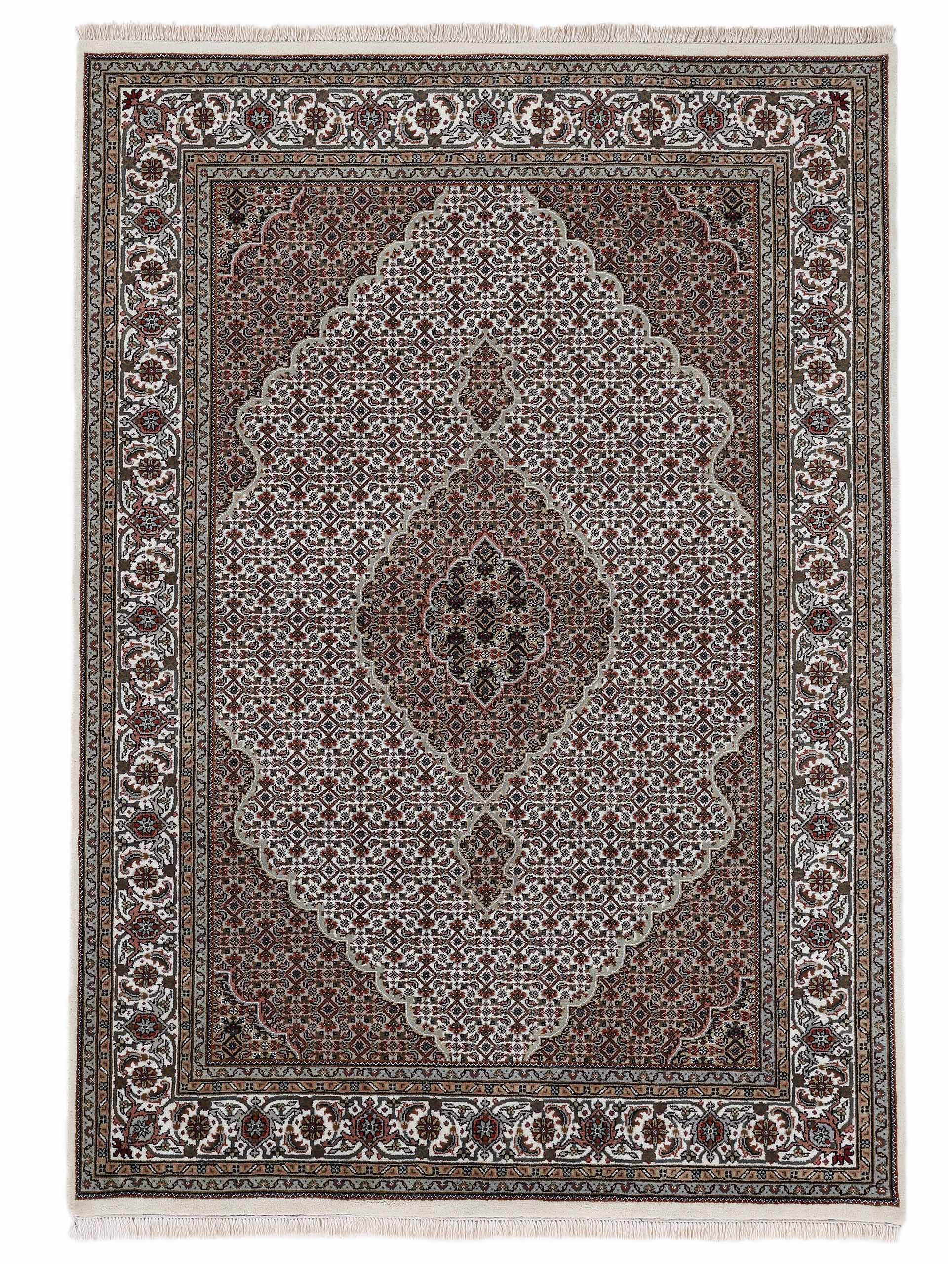 Tabriz Mahi Teppich Creme