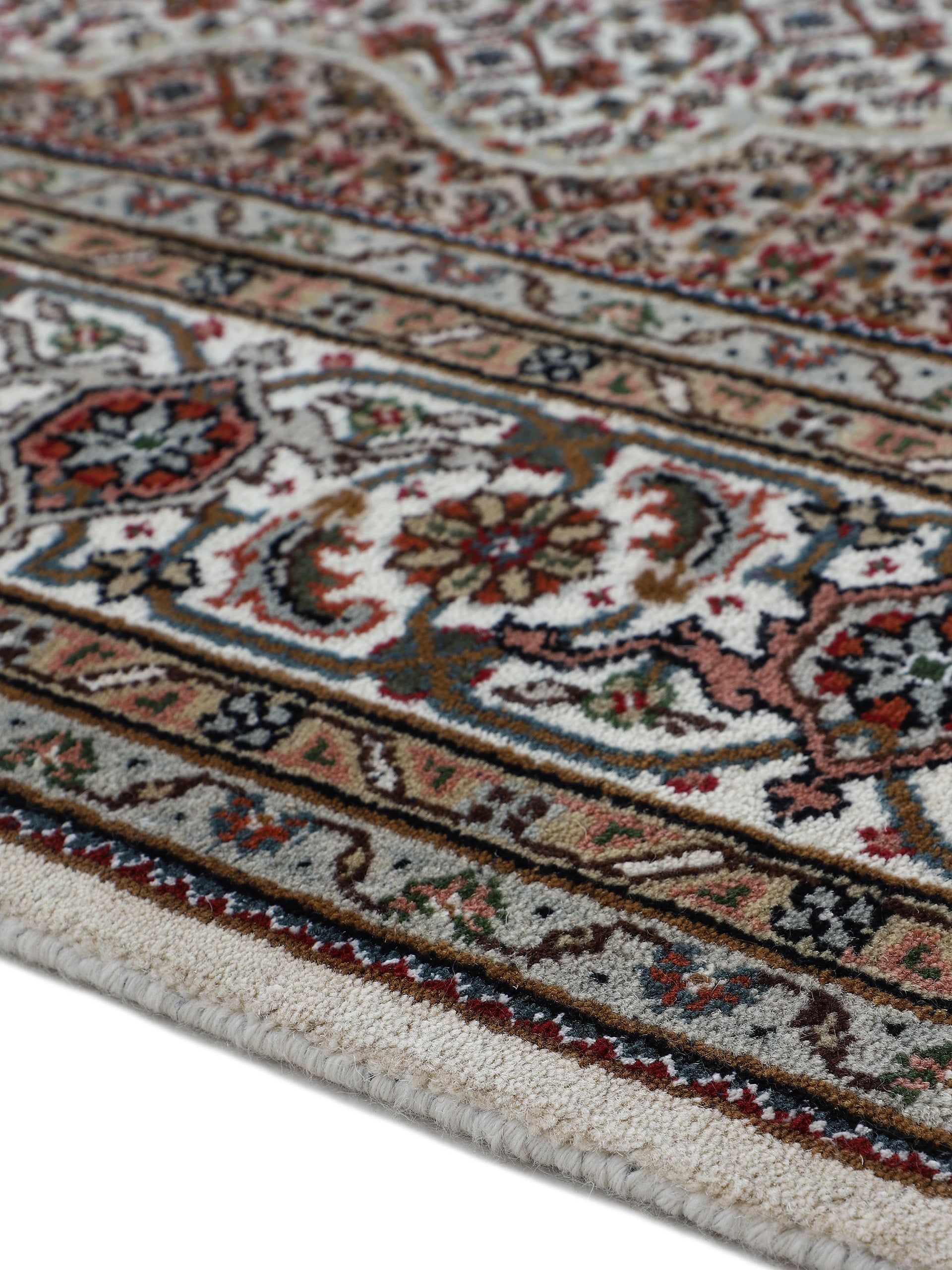Tabriz Mahi Teppich Creme