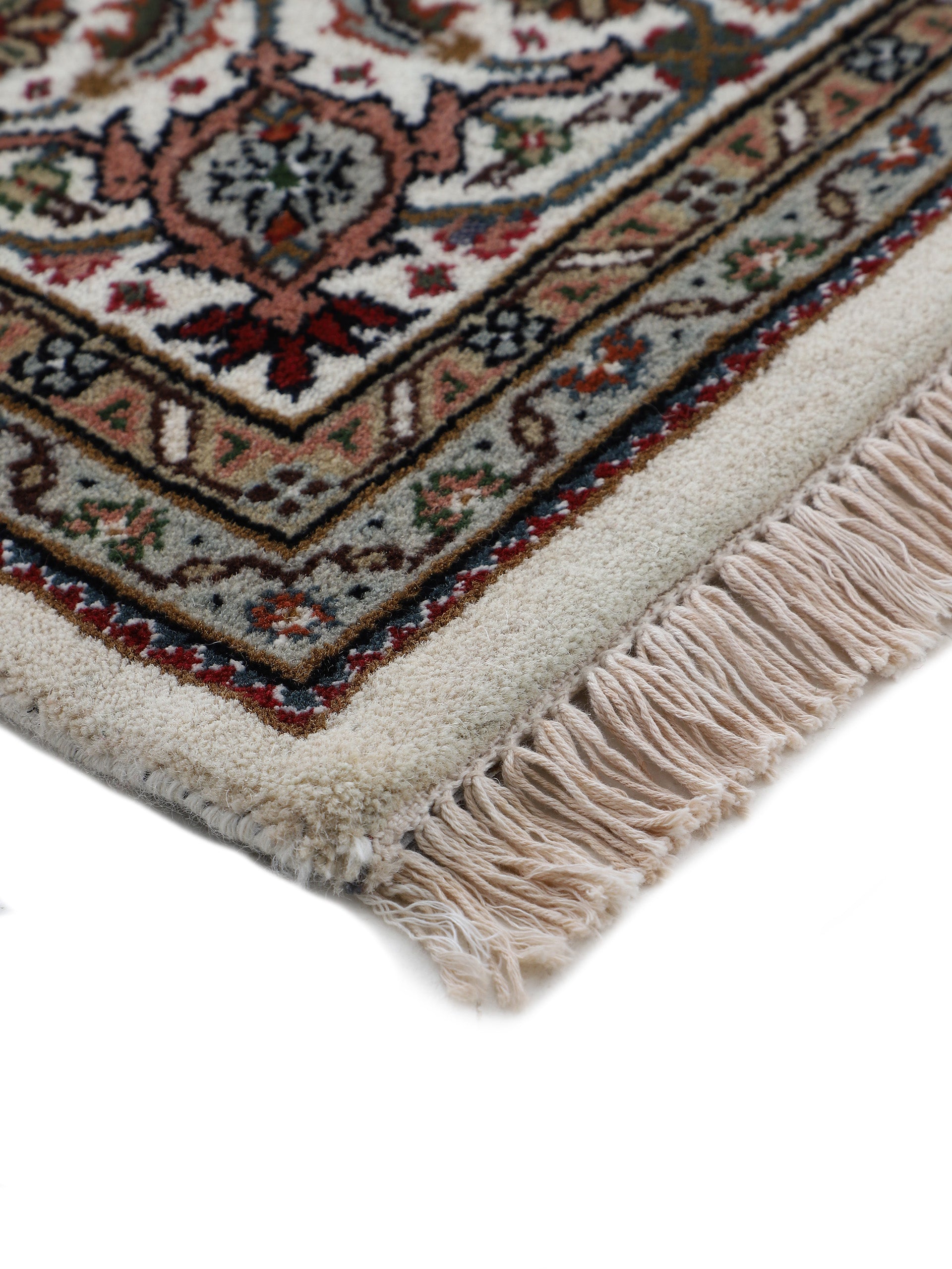 Tabriz Mahi Teppich Creme