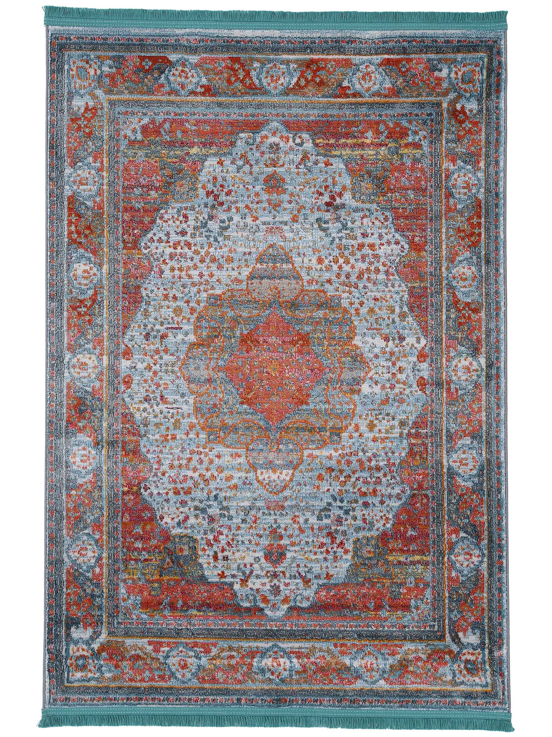 Vintage Teppich Desna Blau