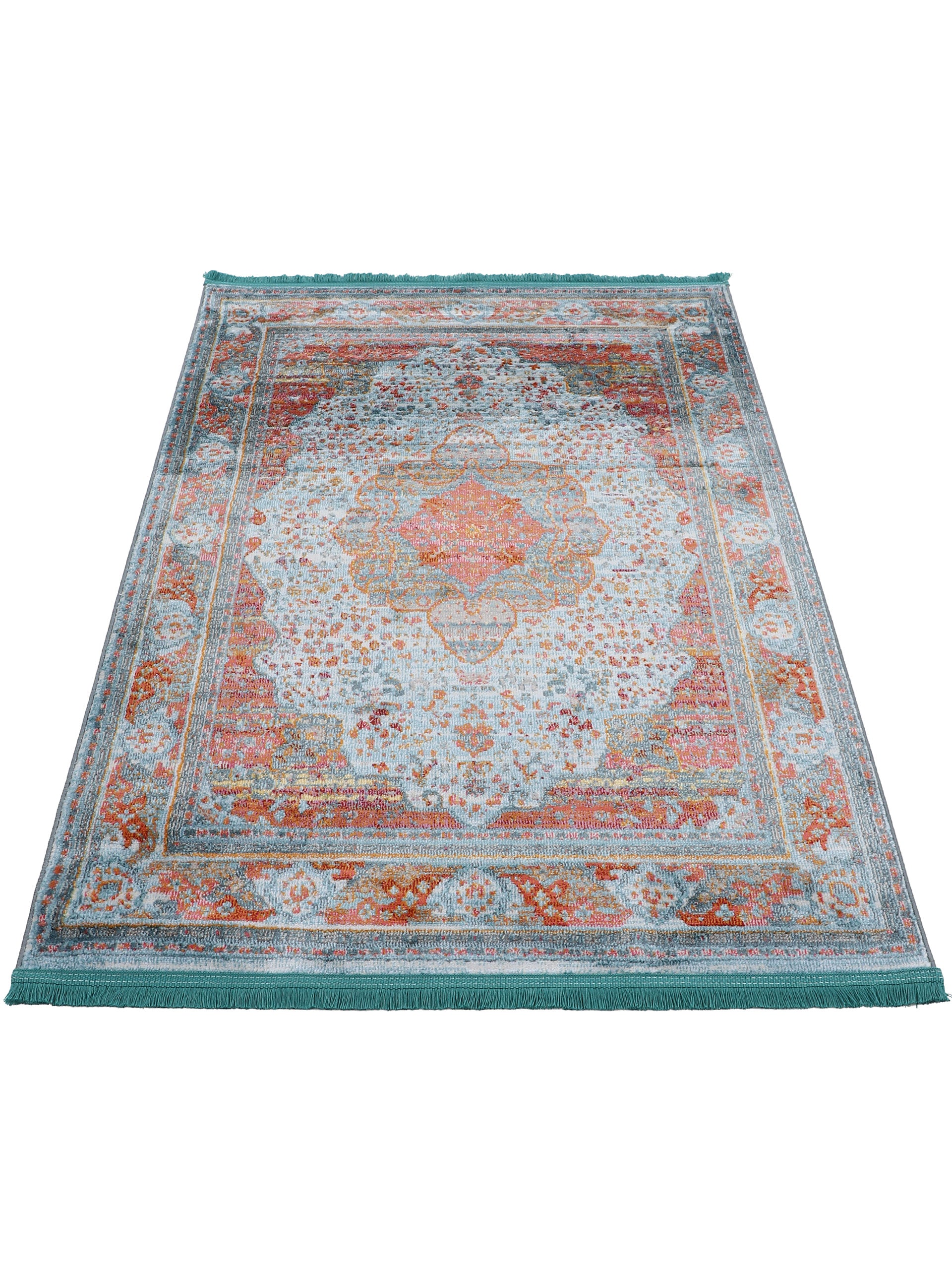 Vintage Teppich Desna Blau