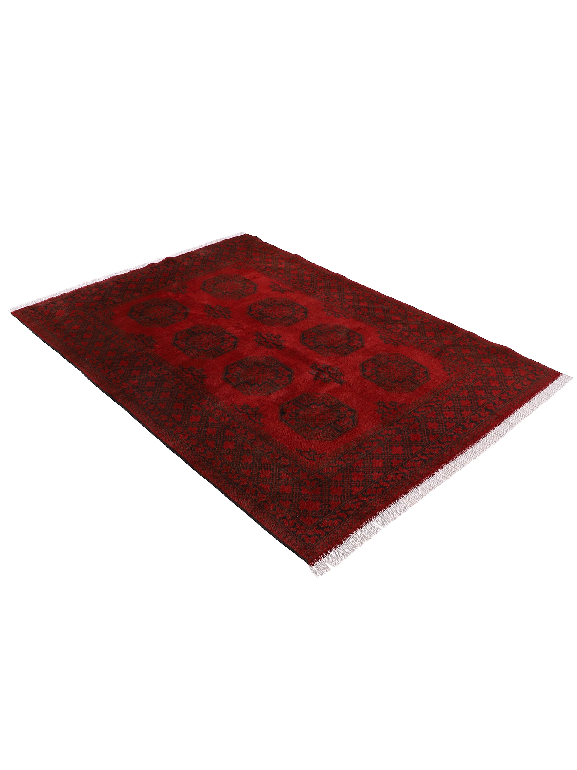 Afghan Akhche Teppich Rot