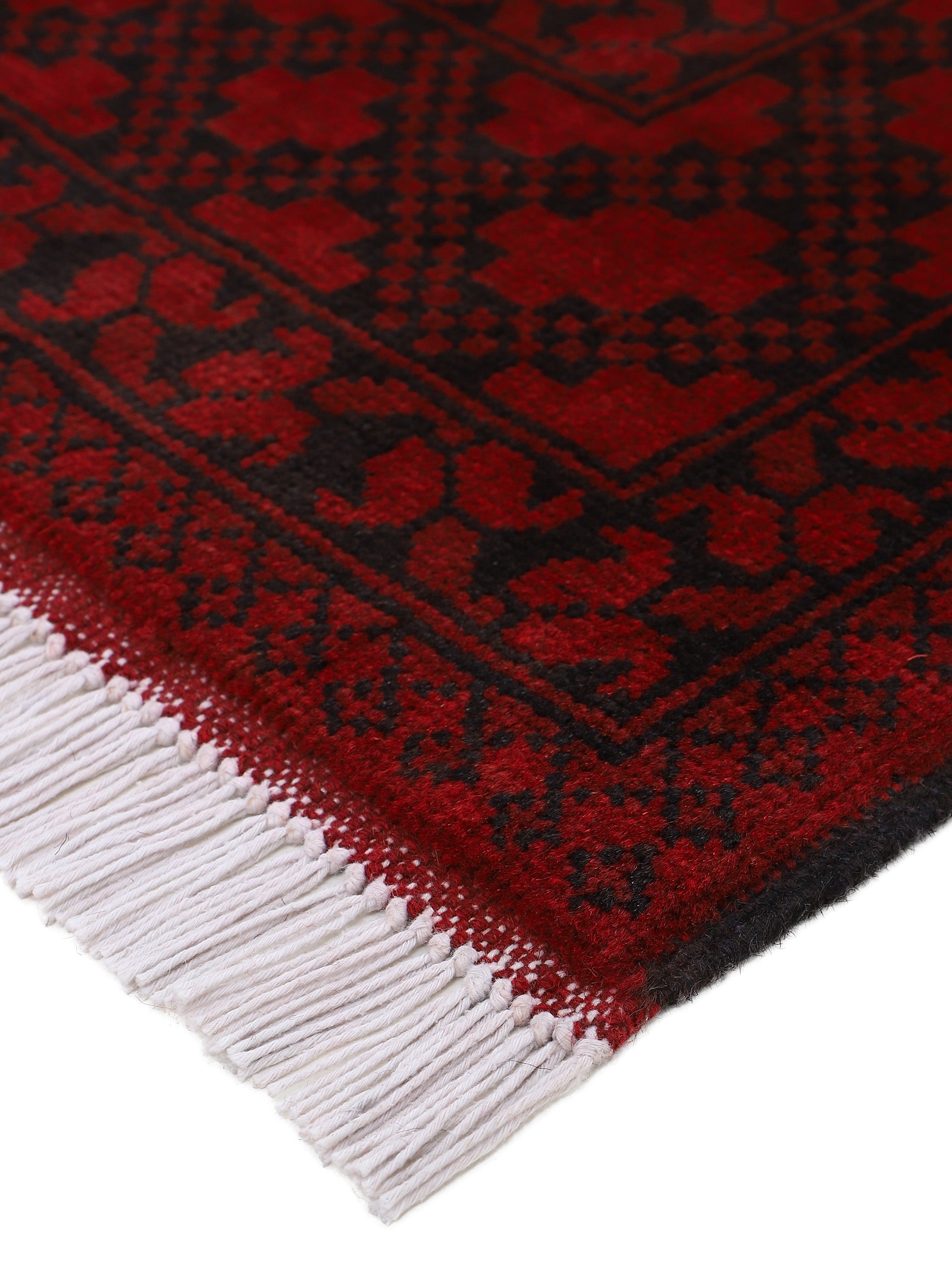 Afghan Akhche Teppich Rot