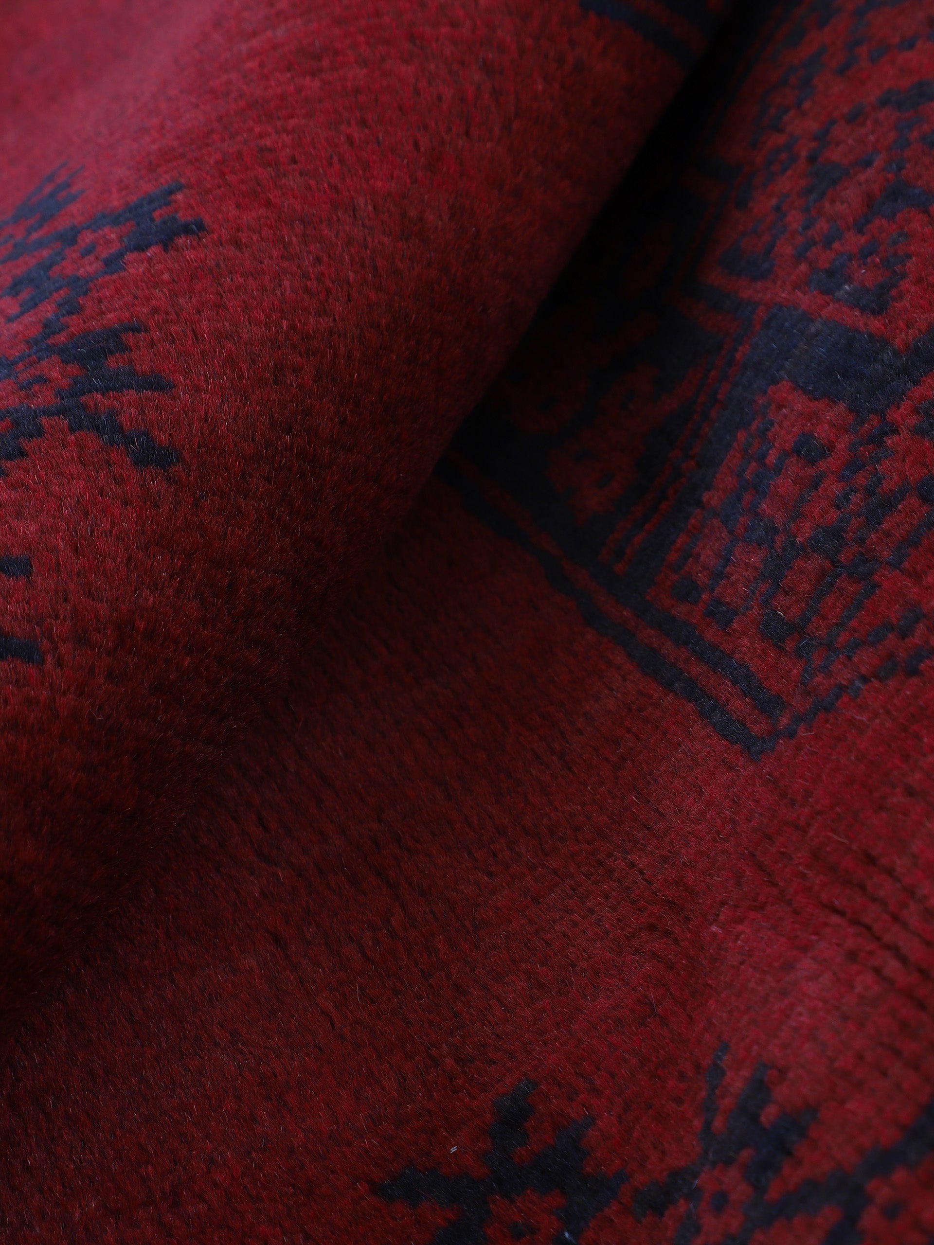 Afghan Akhche Teppich Rot