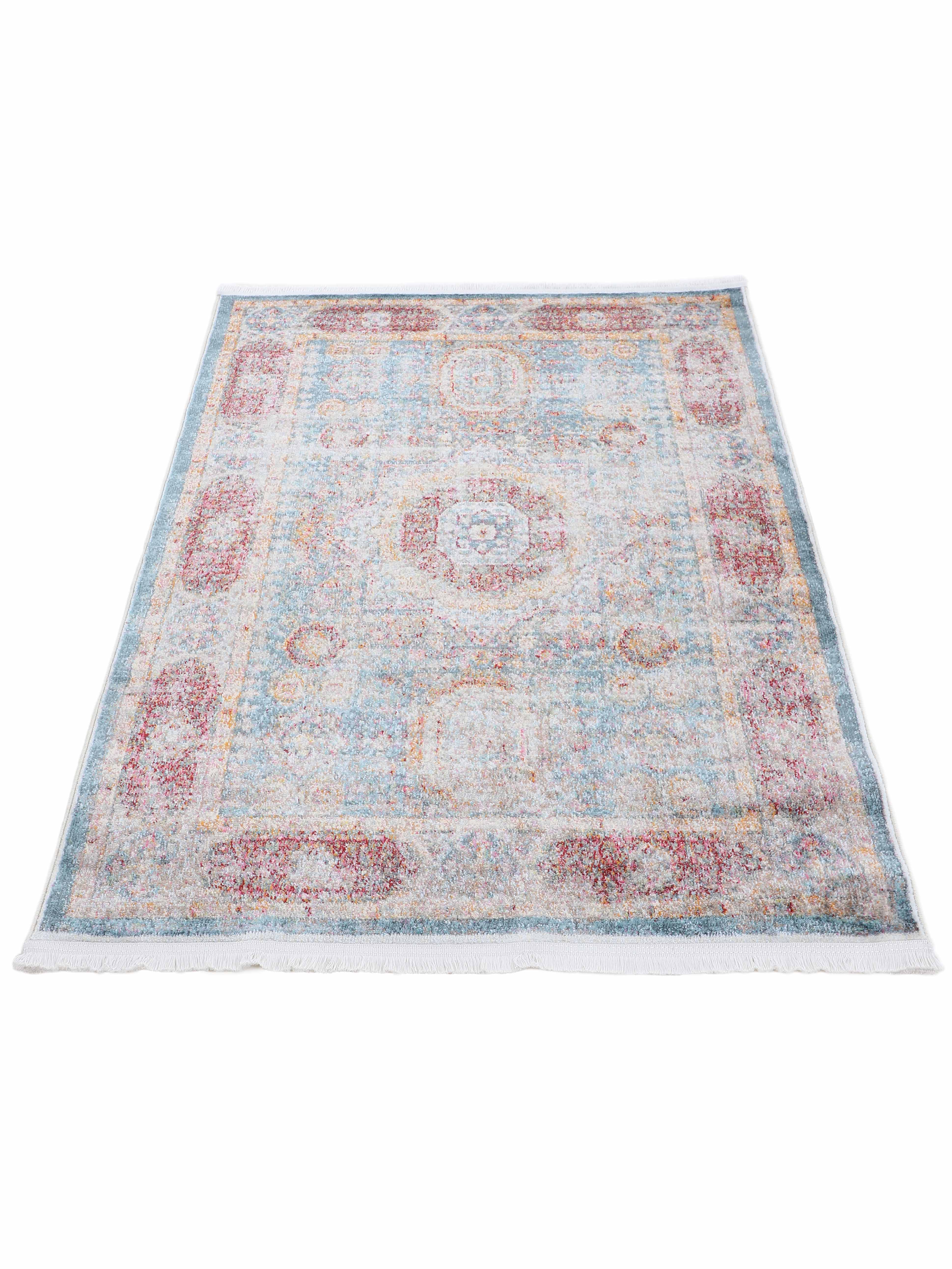 Vintage Teppich Mora Blau