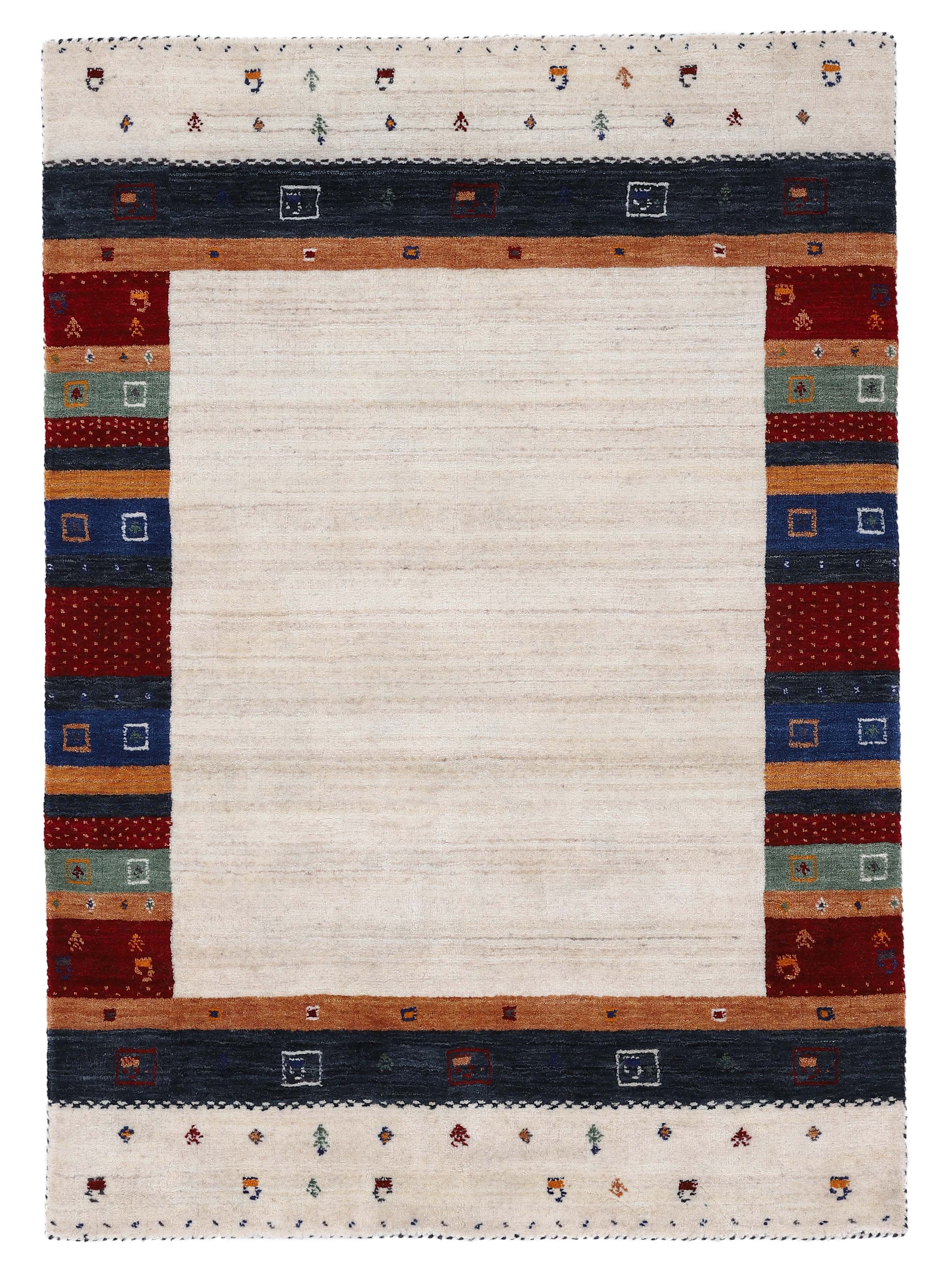 Wollteppich Gabbeh Nura Beige