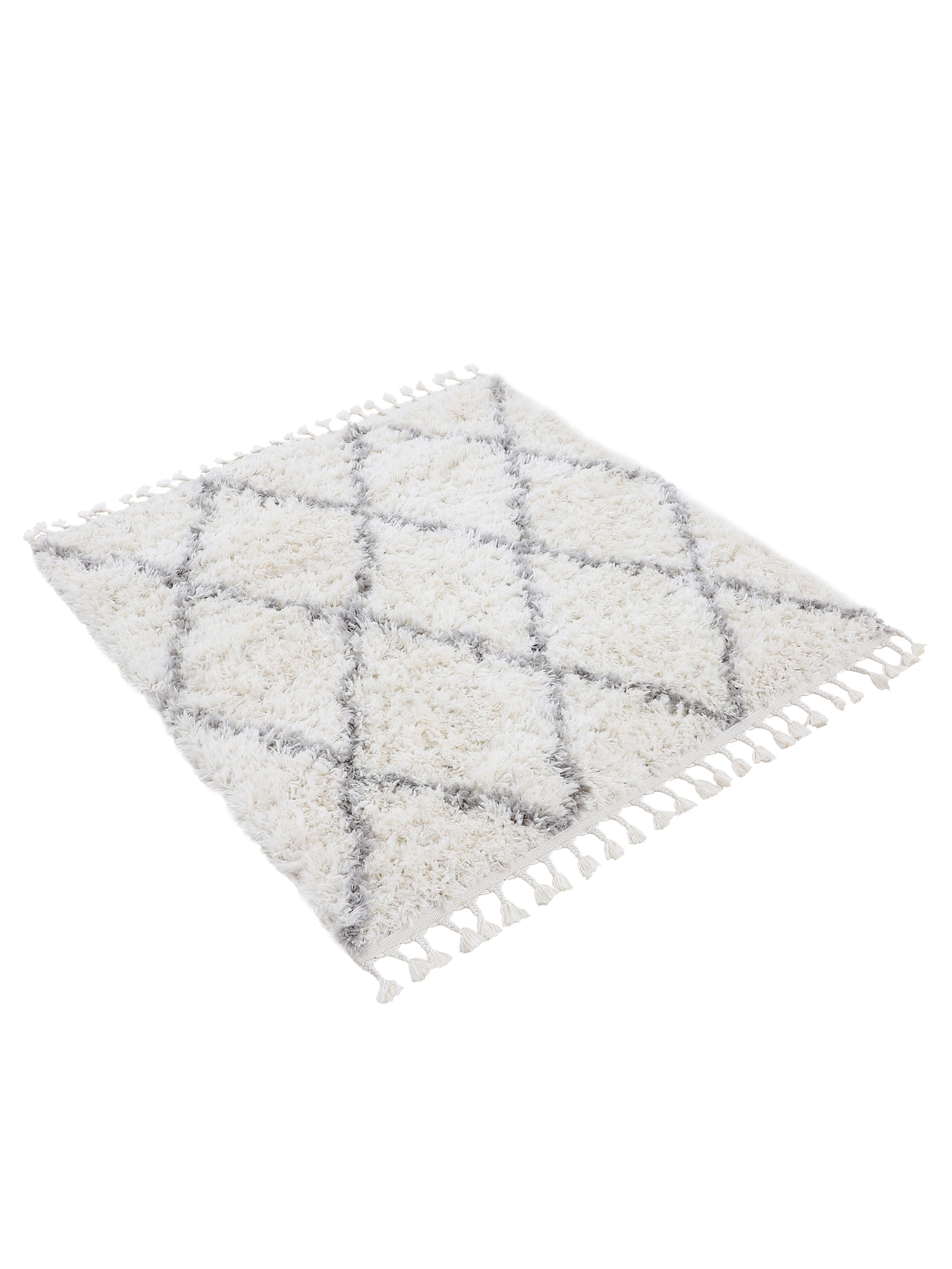 Hochflorteppich Eddy Quadratisch Weiß