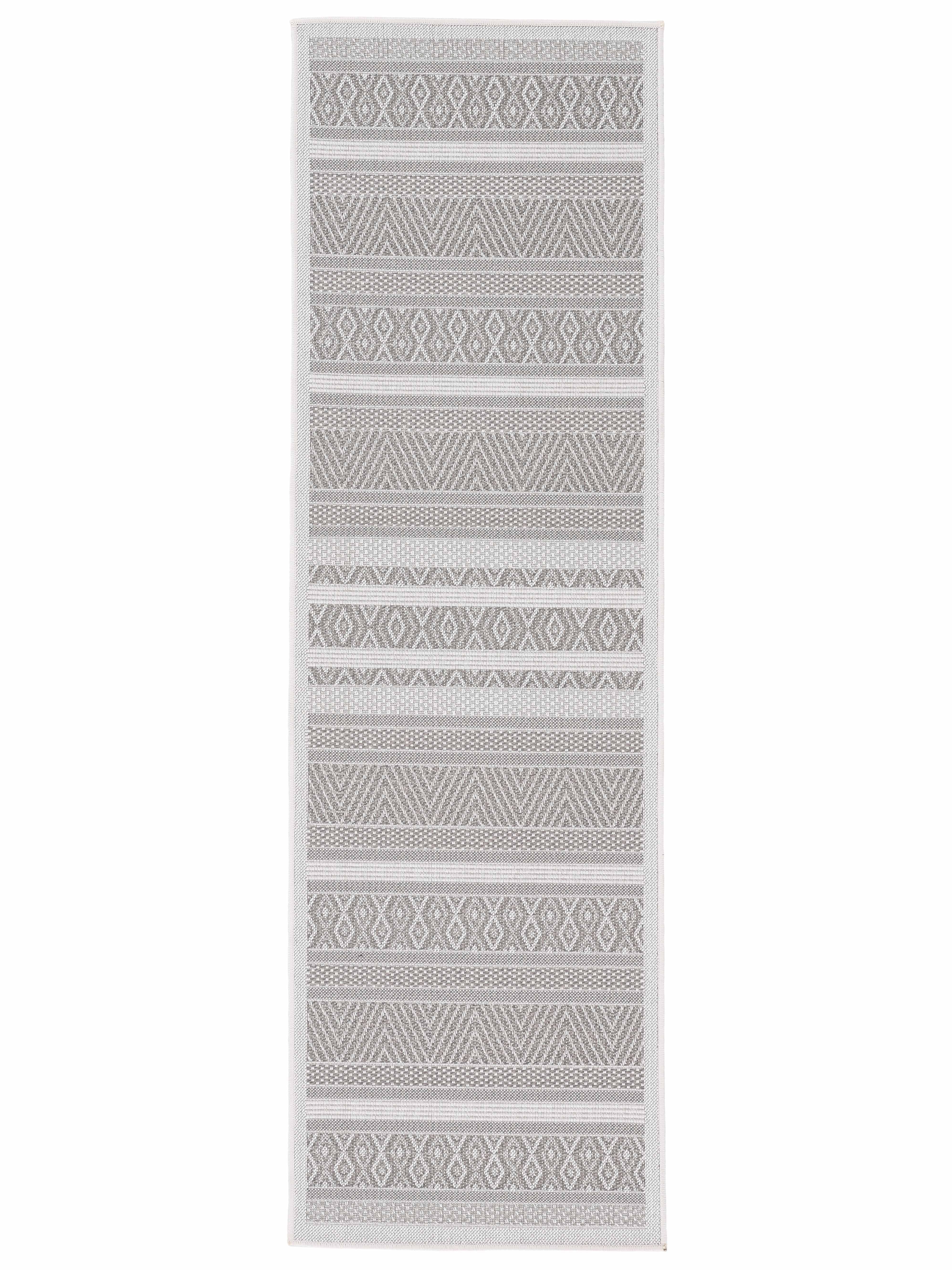 In- & Outdoor Teppich Boho Läufer Beige