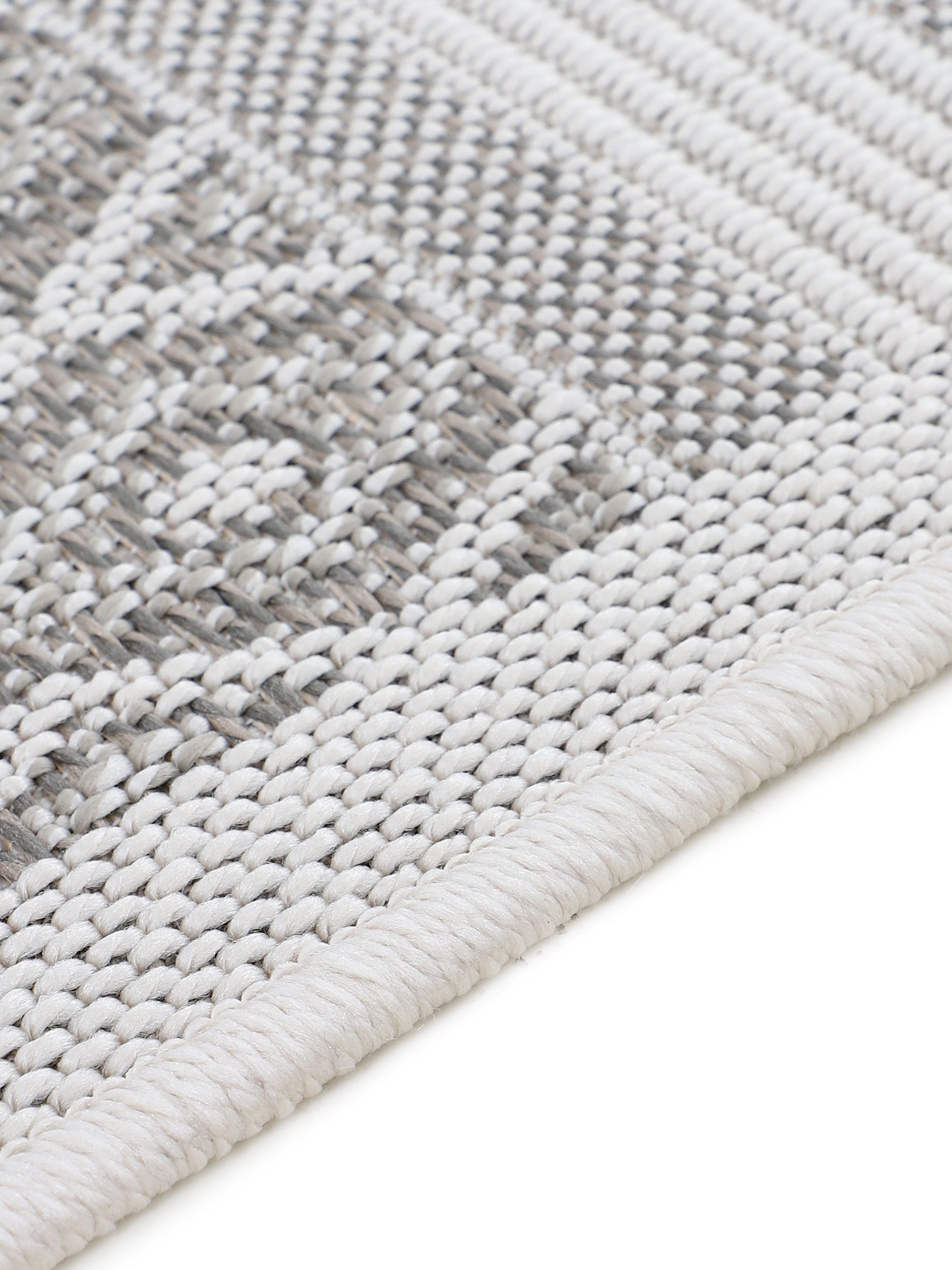 In- & Outdoor Teppich Boho Rund Beige