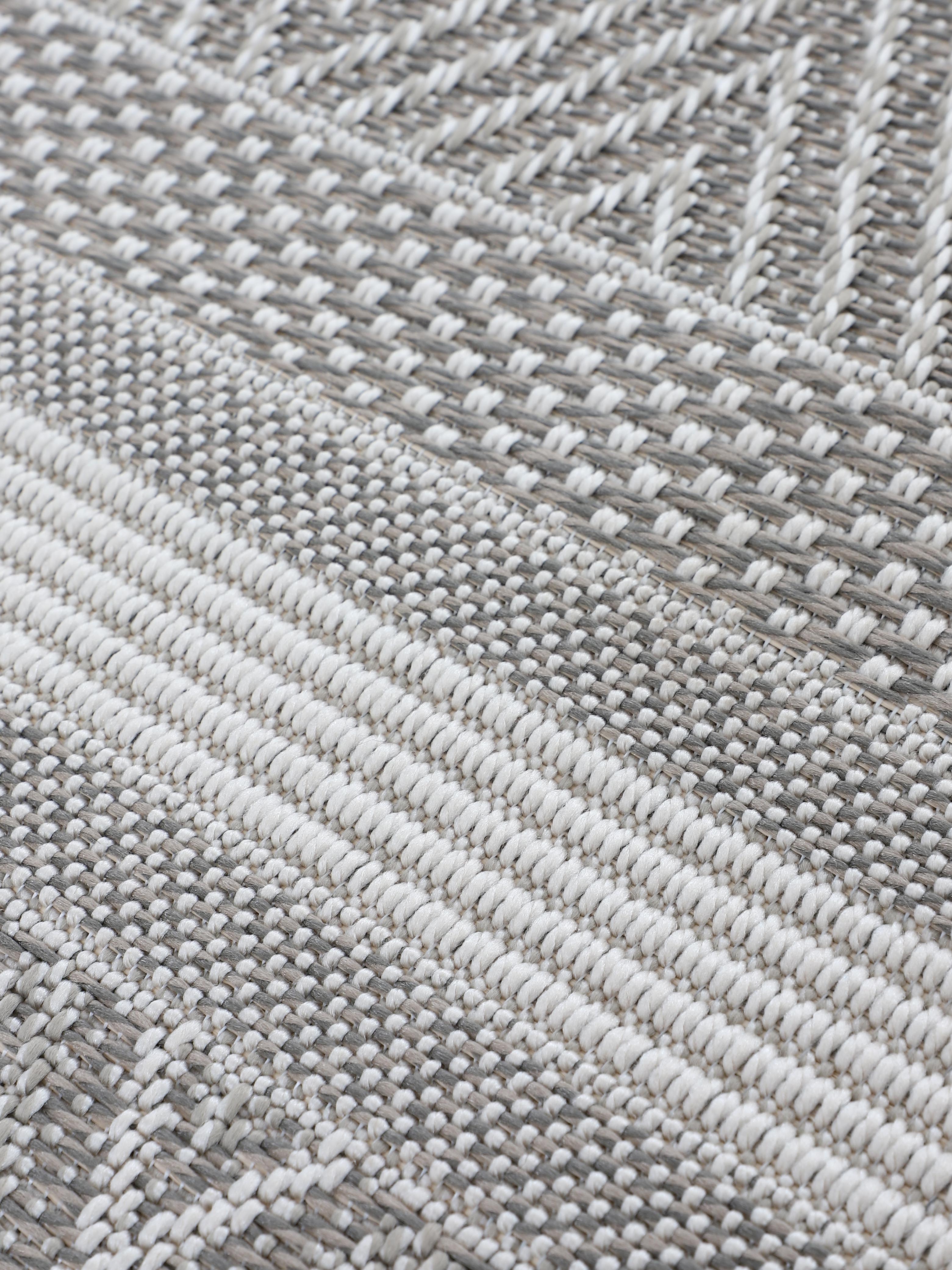 In- & Outdoor Teppich Boho Rund Beige