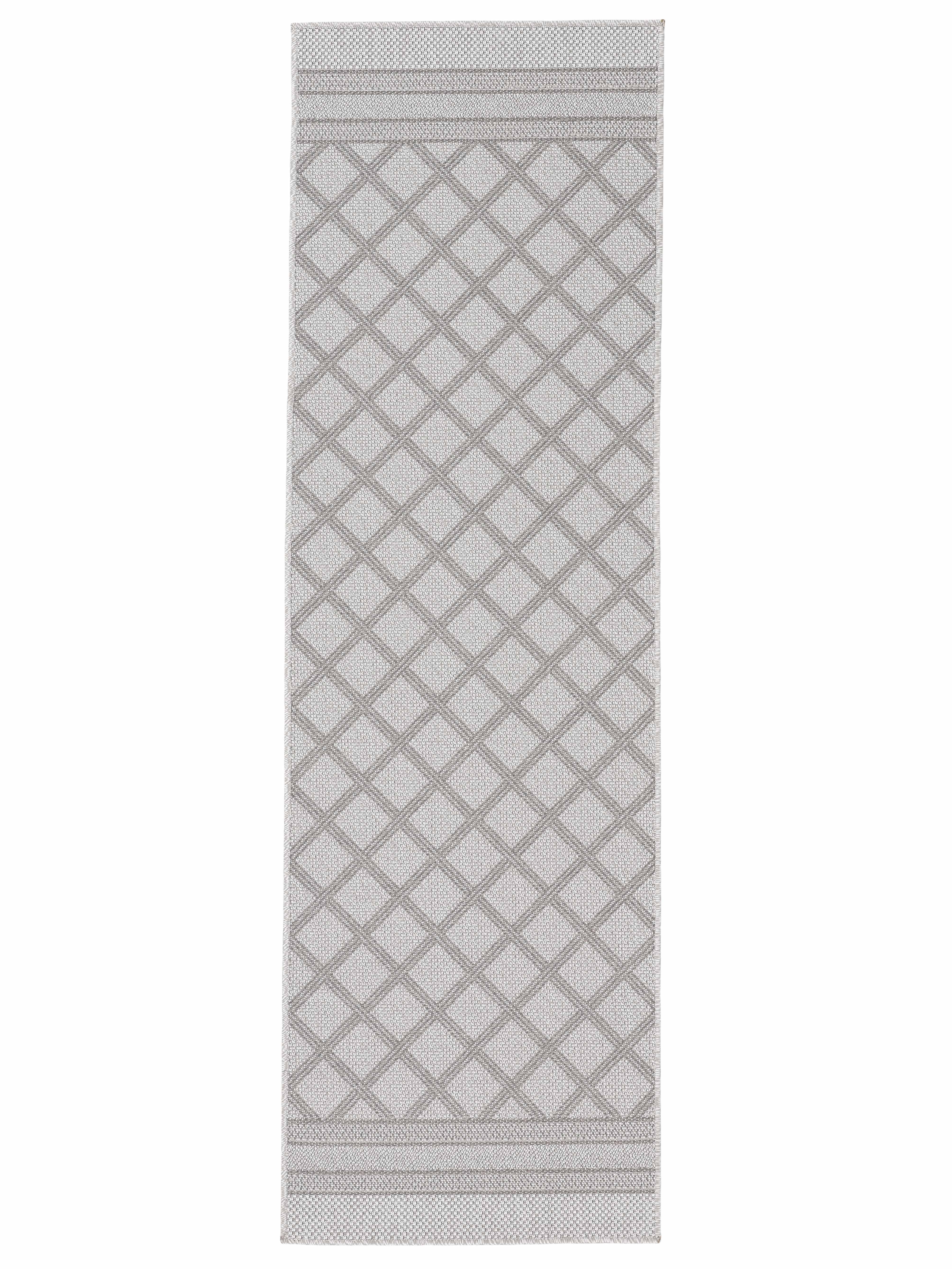 In- & Outdoor Teppich Boho Läufer Beige