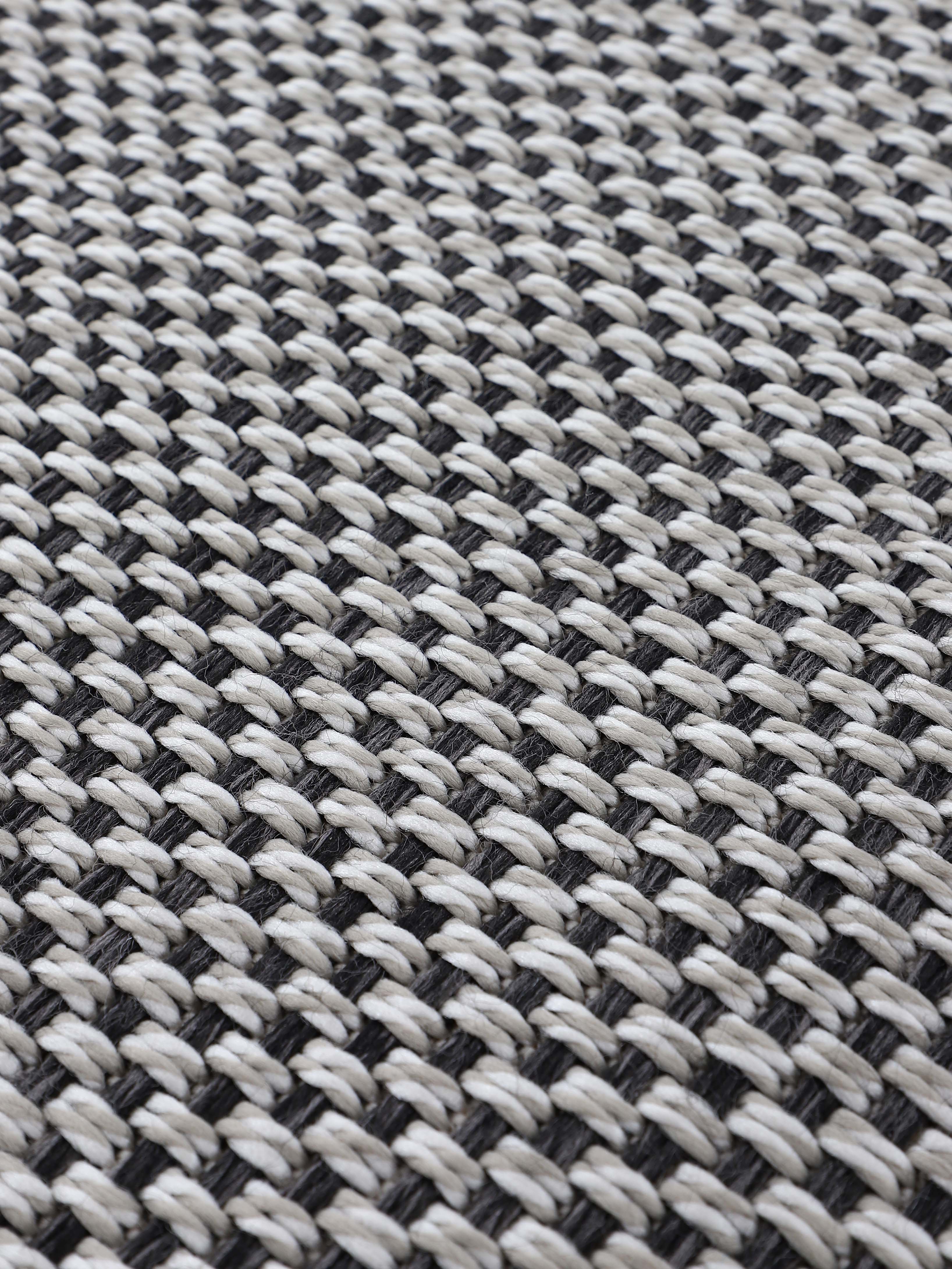 In- & Outdoor Teppich Boho Rund Beige