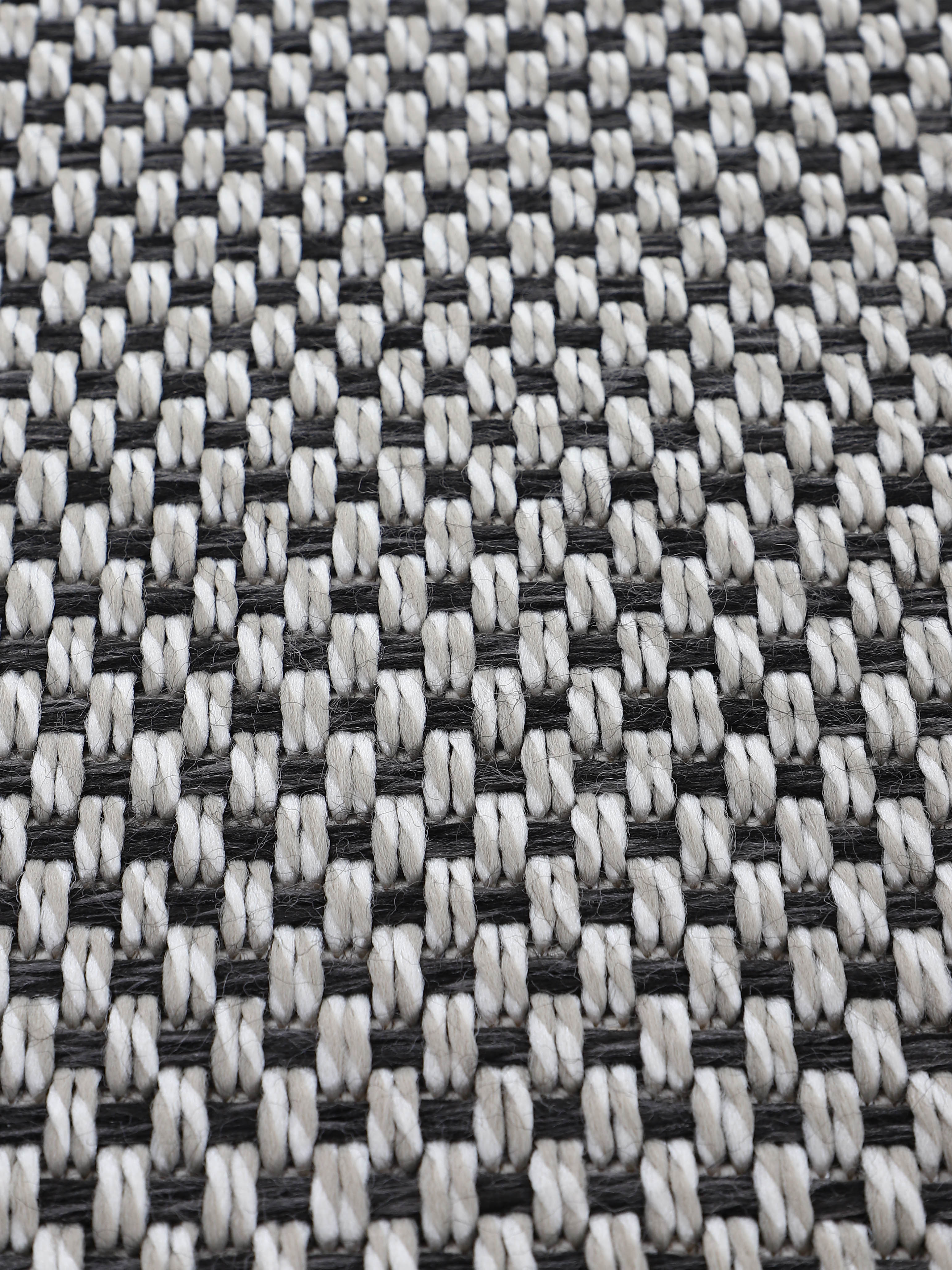 In- & Outdoor Teppich Boho Rund Beige