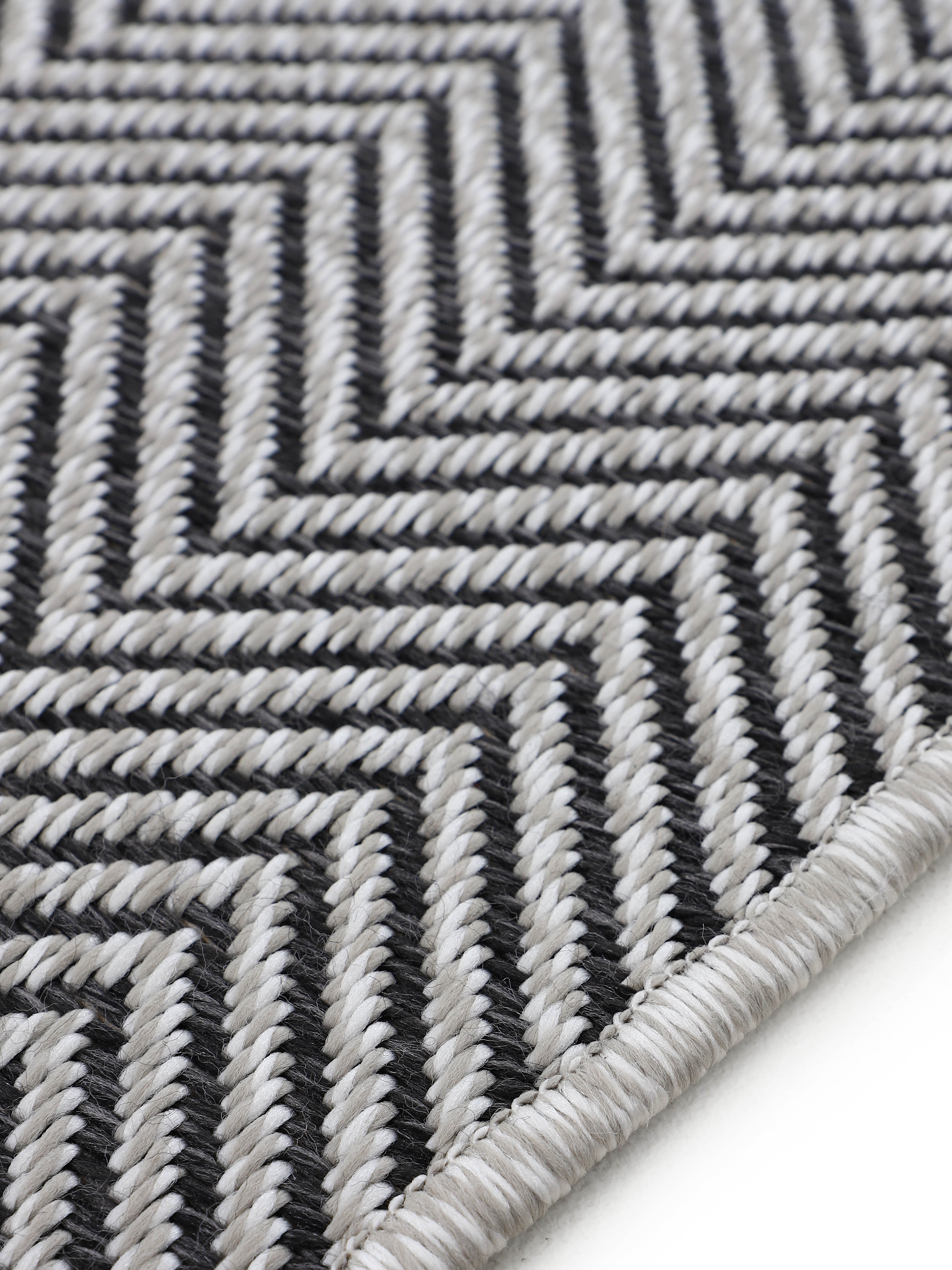 In- & Outdoor Teppich Boho Läufer Beige