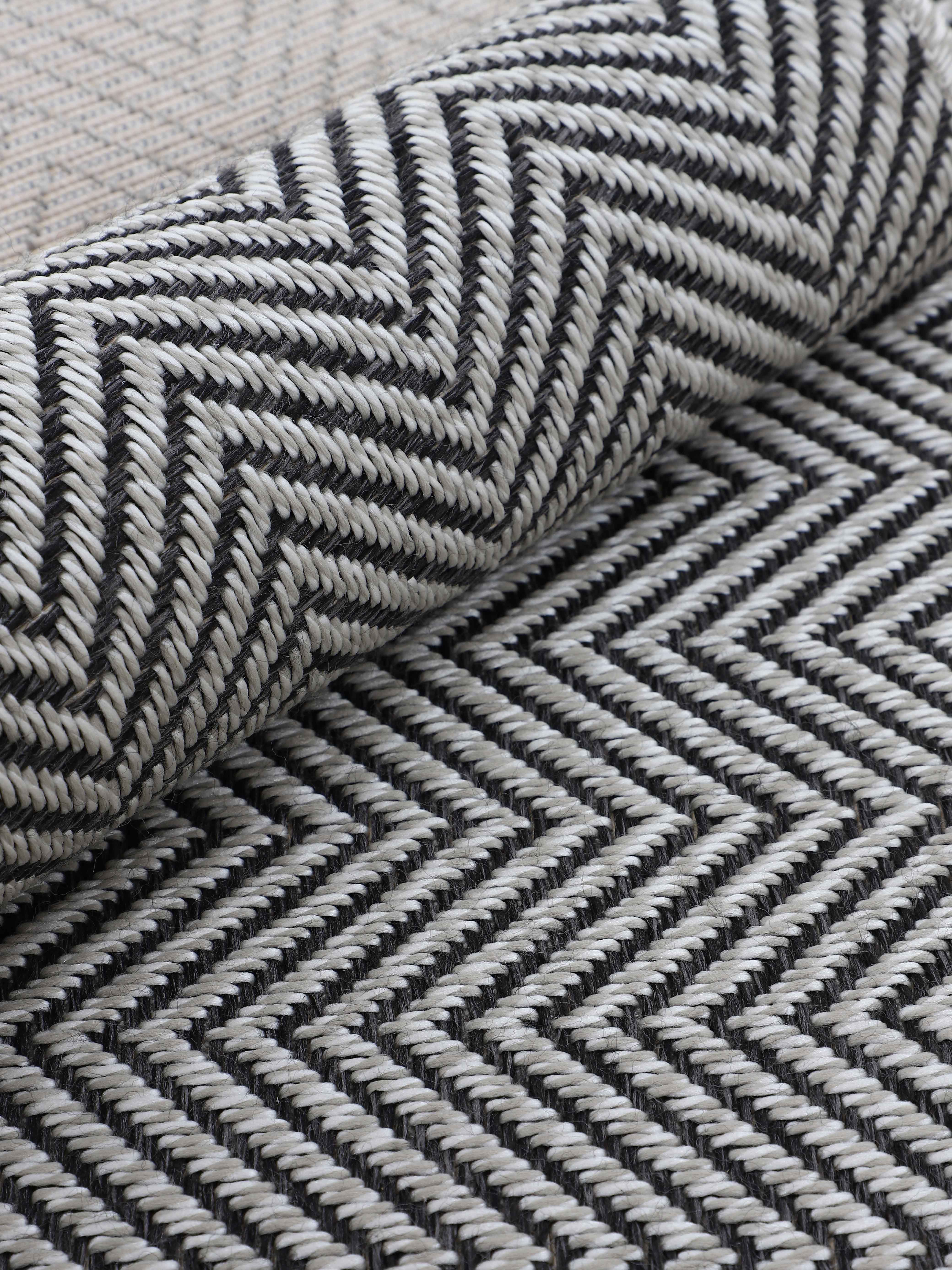 In- & Outdoor Teppich Boho Läufer Beige