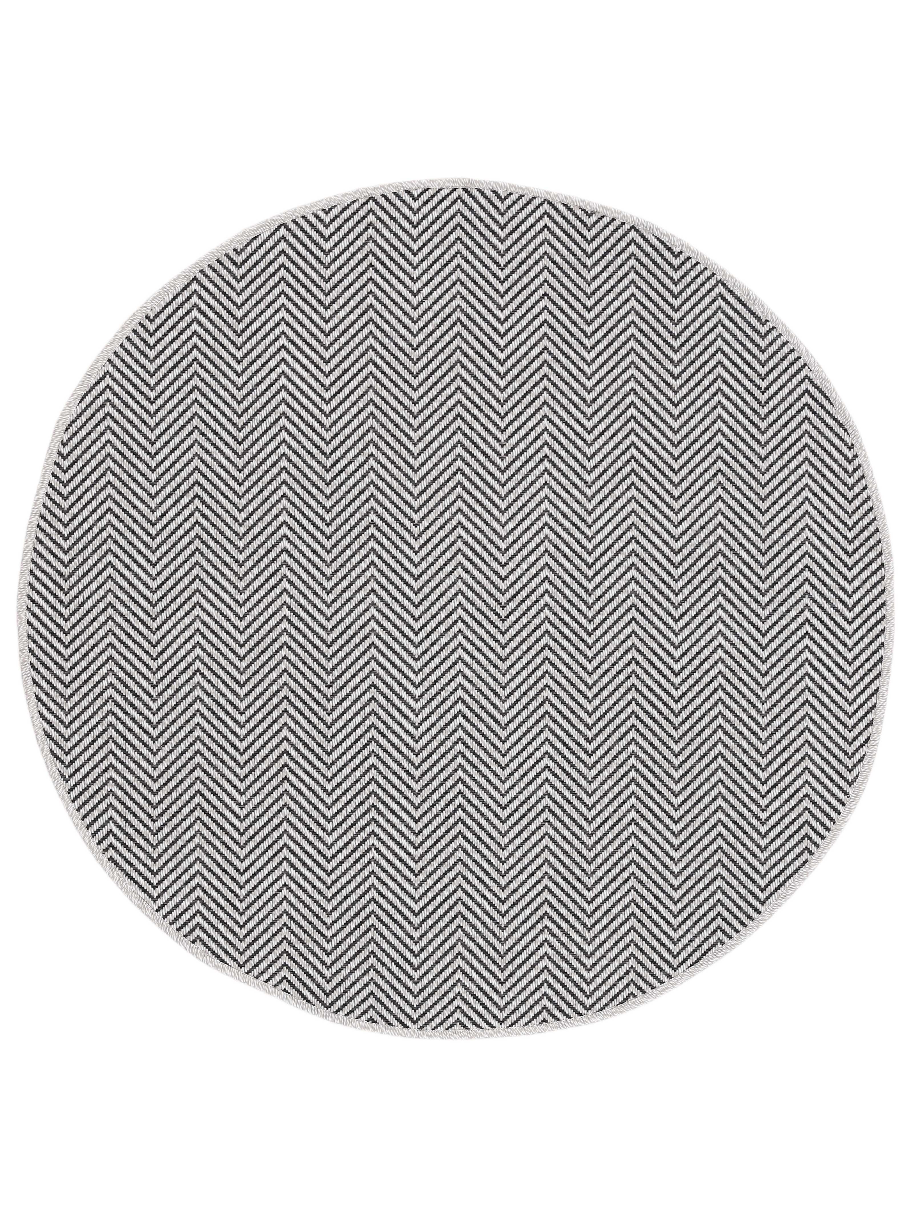 In- & Outdoor Teppich Boho Rund Beige