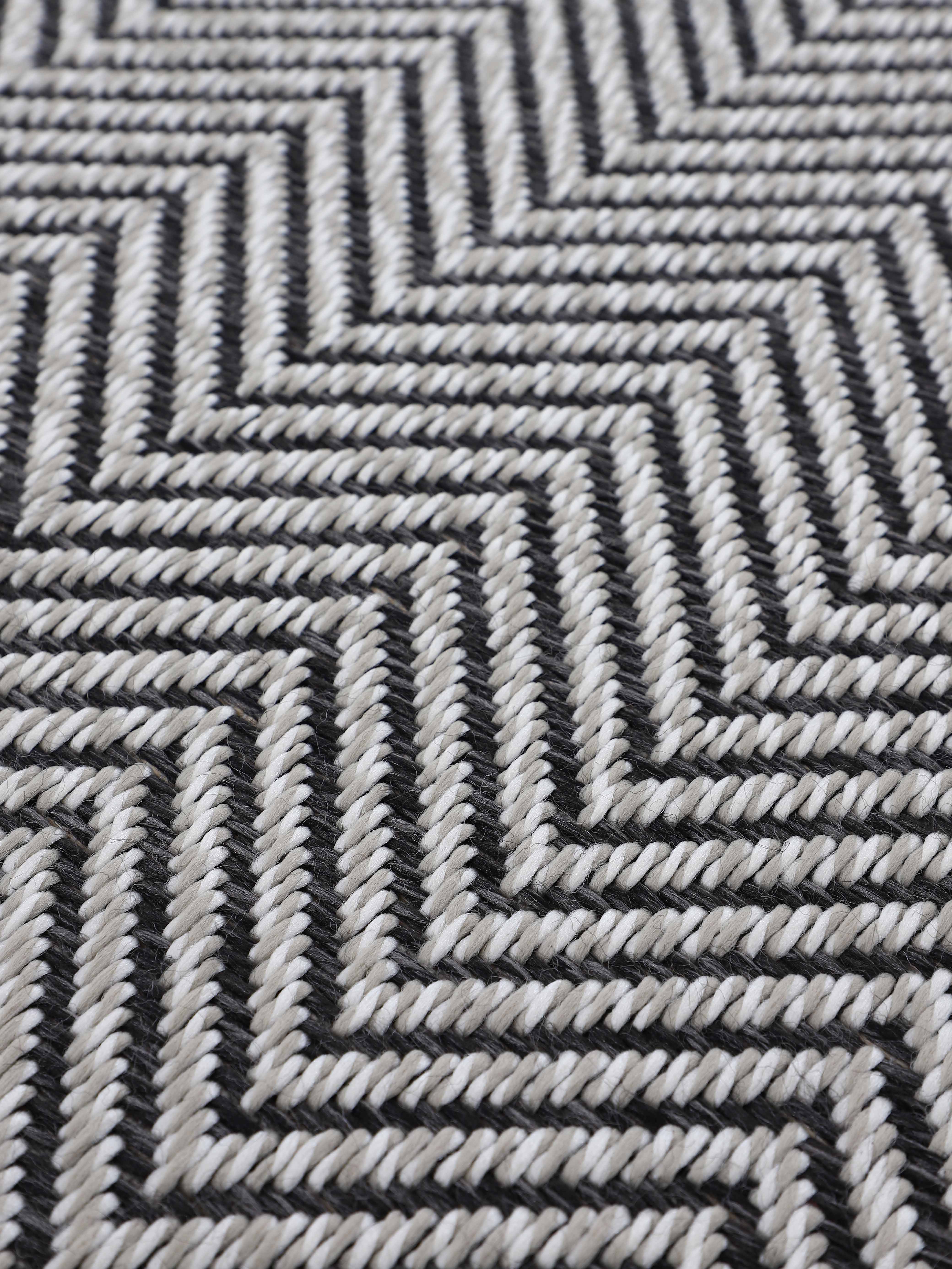 In- & Outdoor Teppich Boho Rund Beige