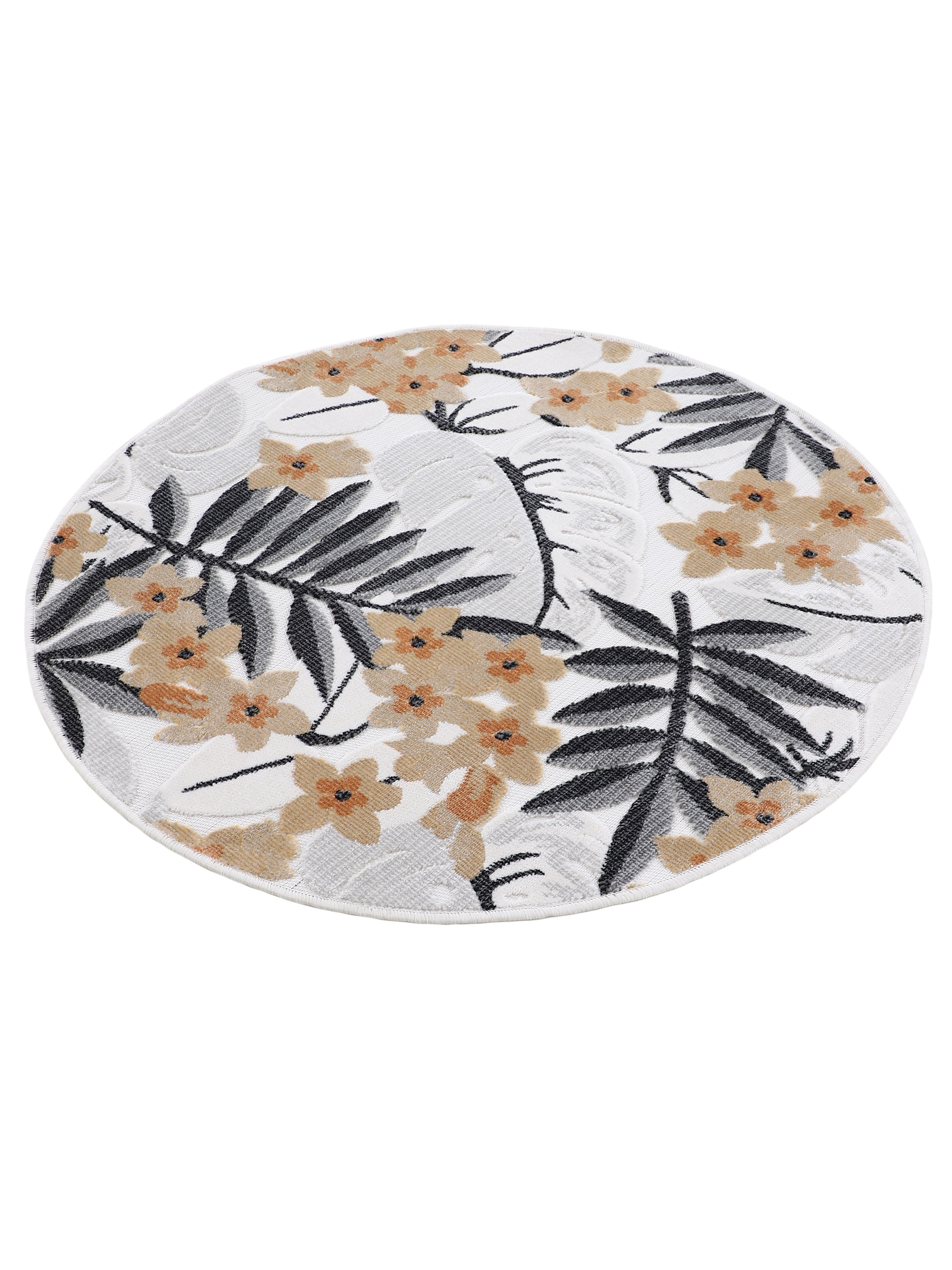 In- & Outdoor Teppich Deja Rund Creme