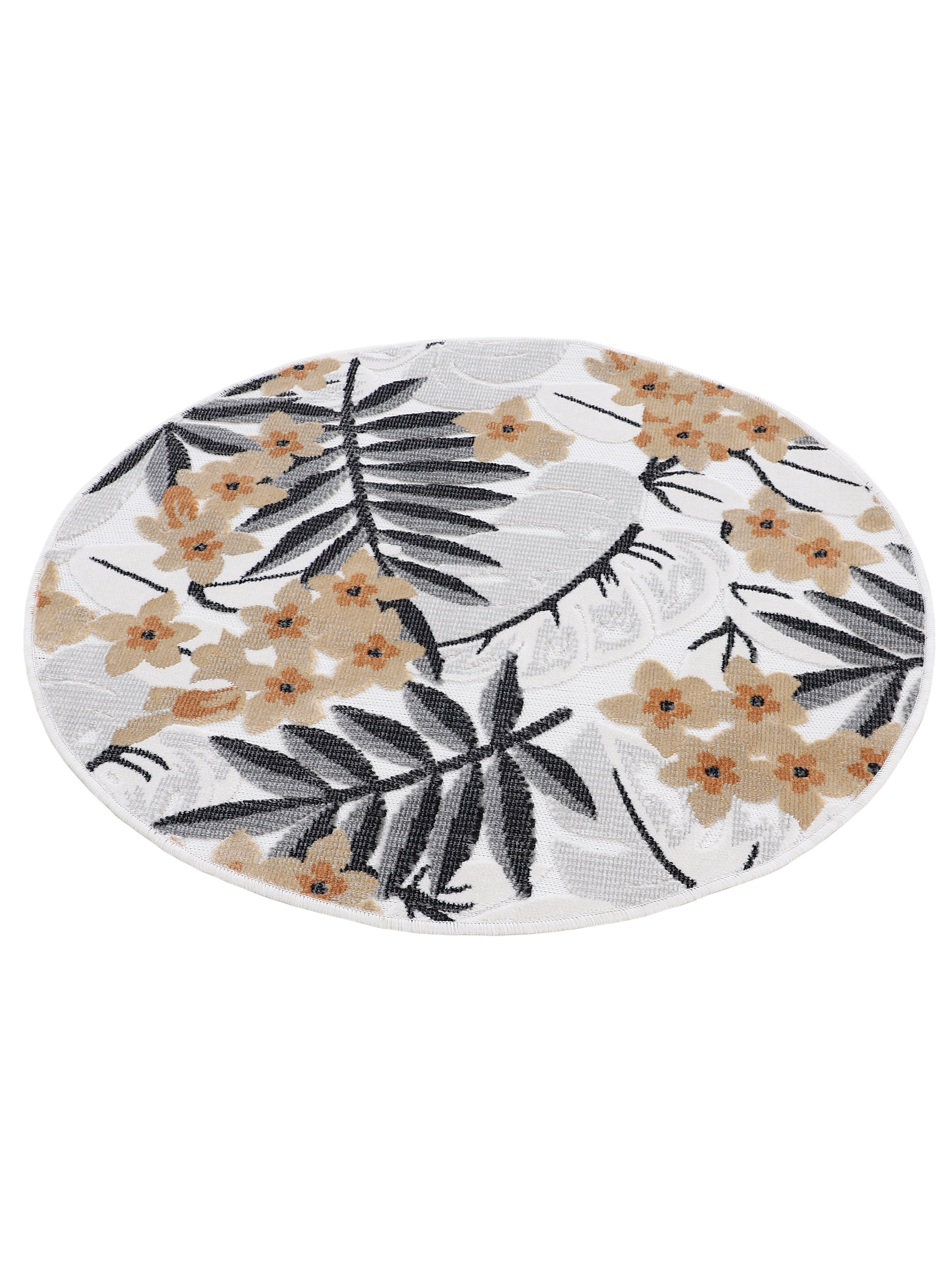 In- & Outdoor Teppich Deja Rund Creme