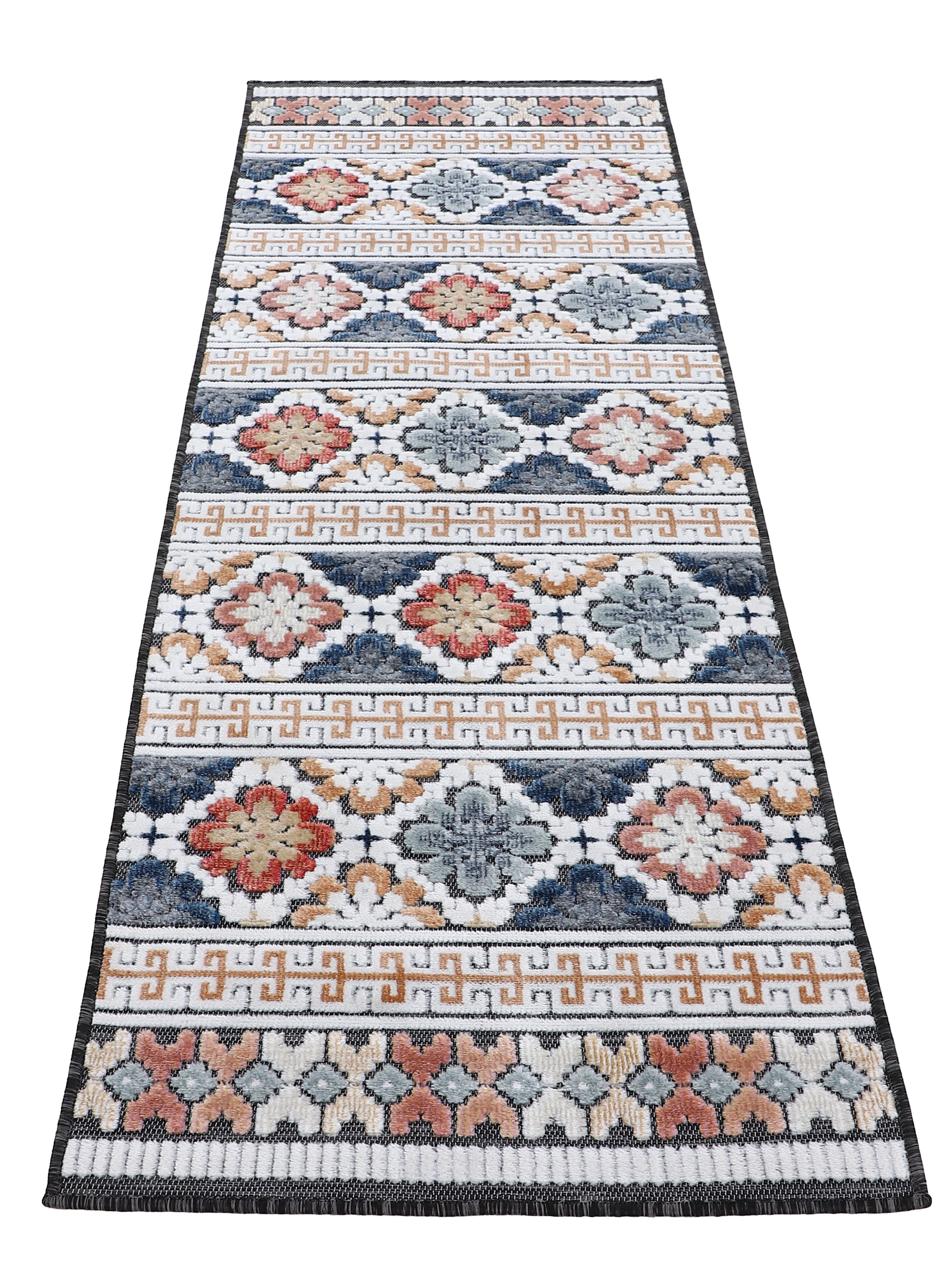 In- & Outdoor Teppich Deja Läufer Dunkelblau