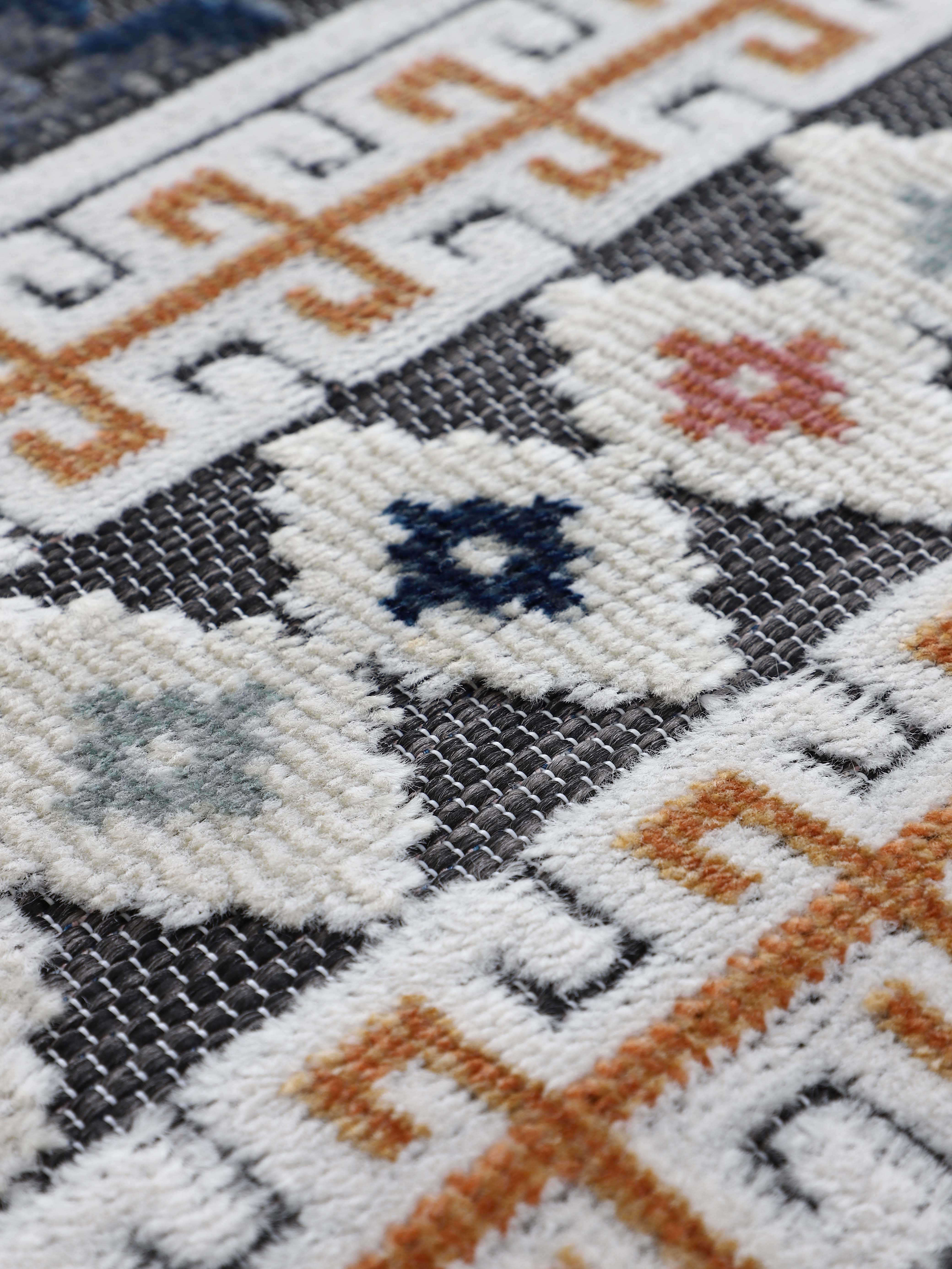 In- & Outdoor Teppich Deja Läufer Dunkelblau