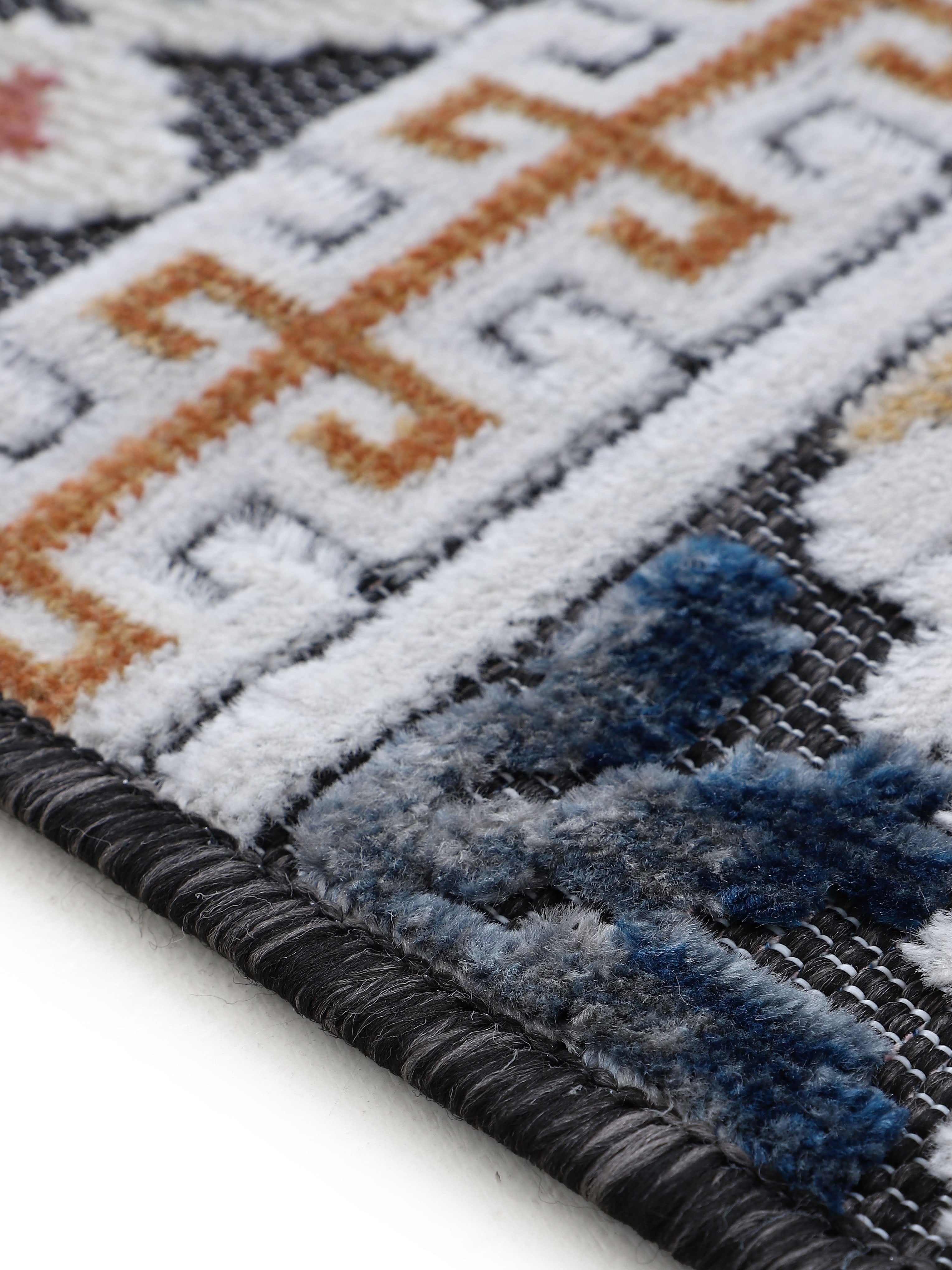 In- & Outdoor Teppich Deja Rund Dunkelblau