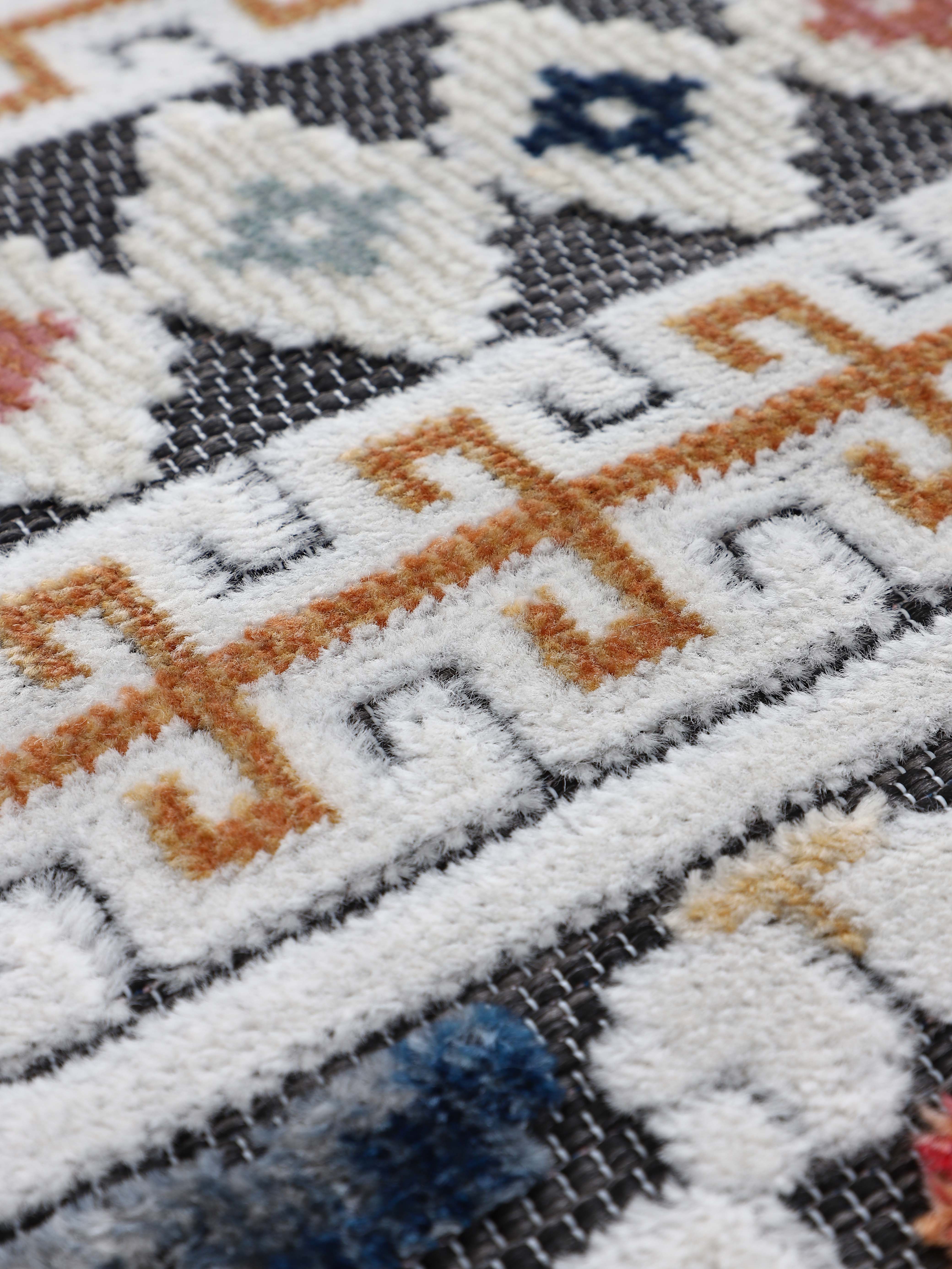 In- & Outdoor Teppich Deja Rund Dunkelblau