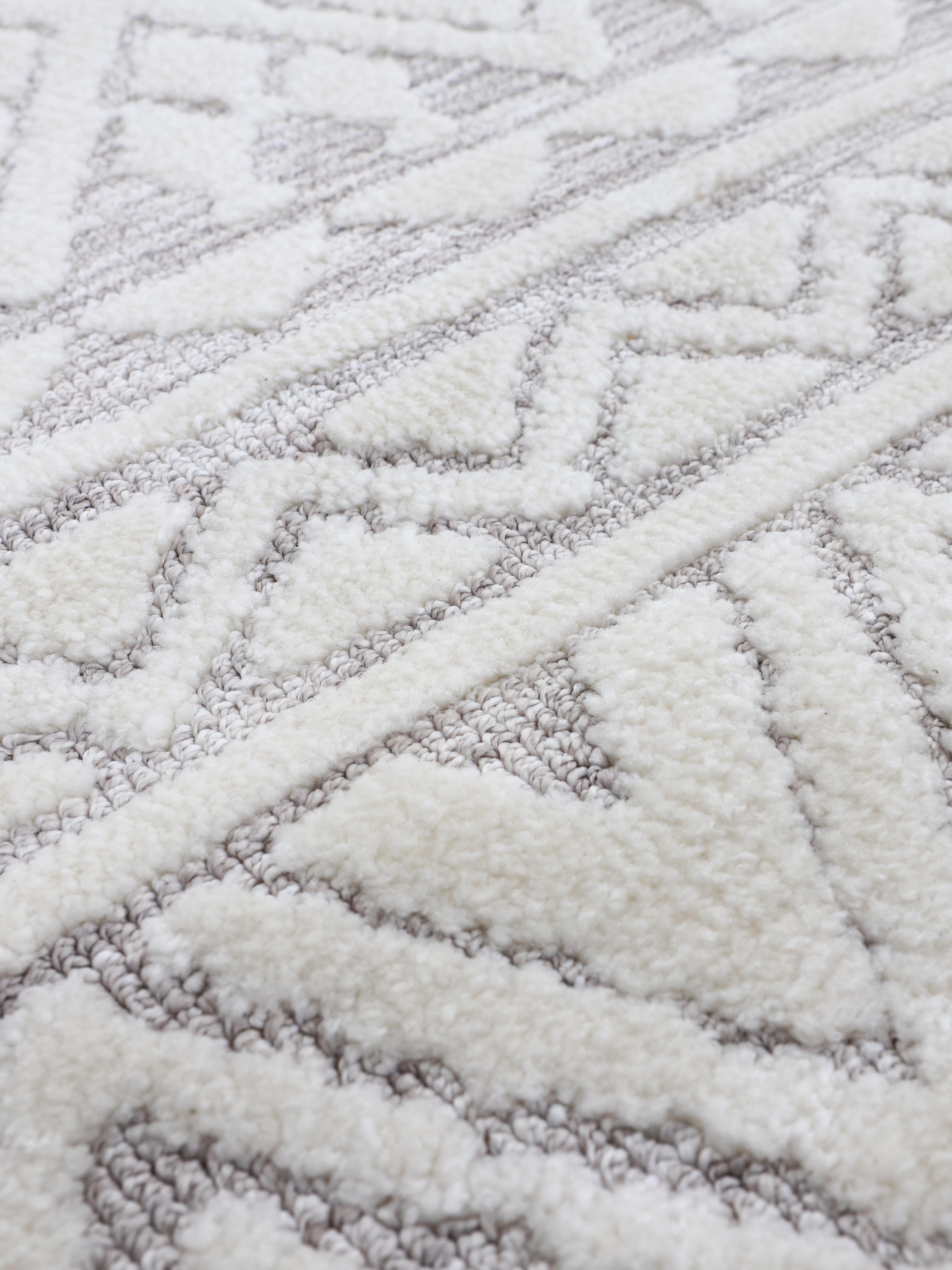 Teppich Holly Creme/Hellgrau