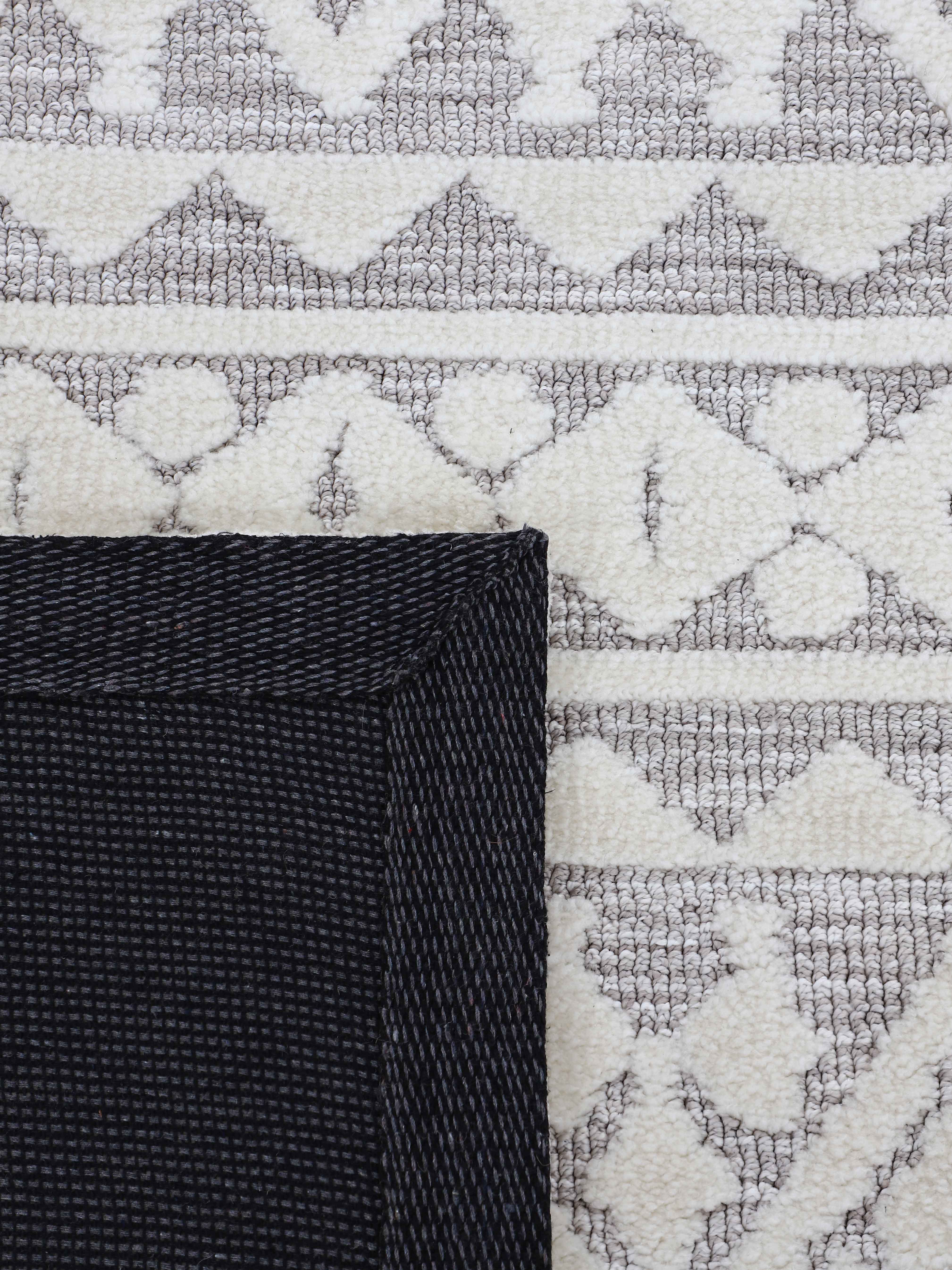 Teppich Holly Creme/Hellgrau