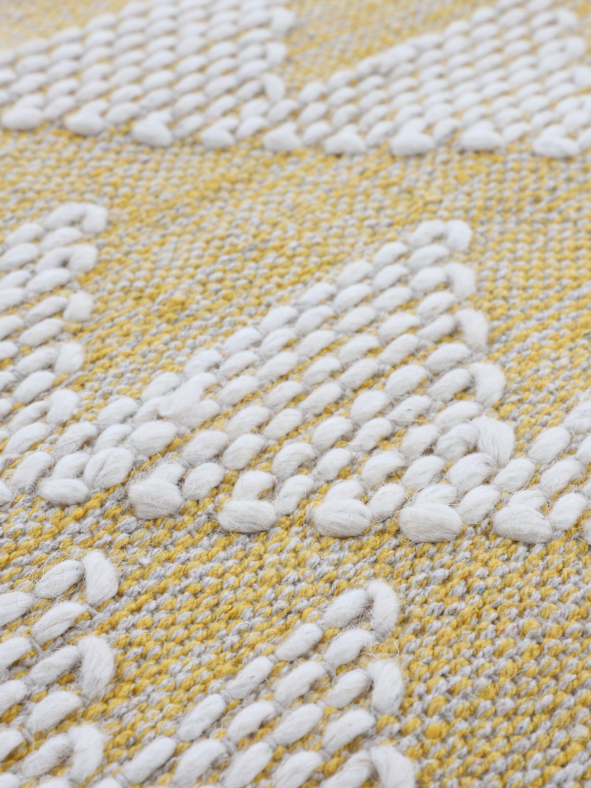 Baumwollteppich Kelim Durry Gelb