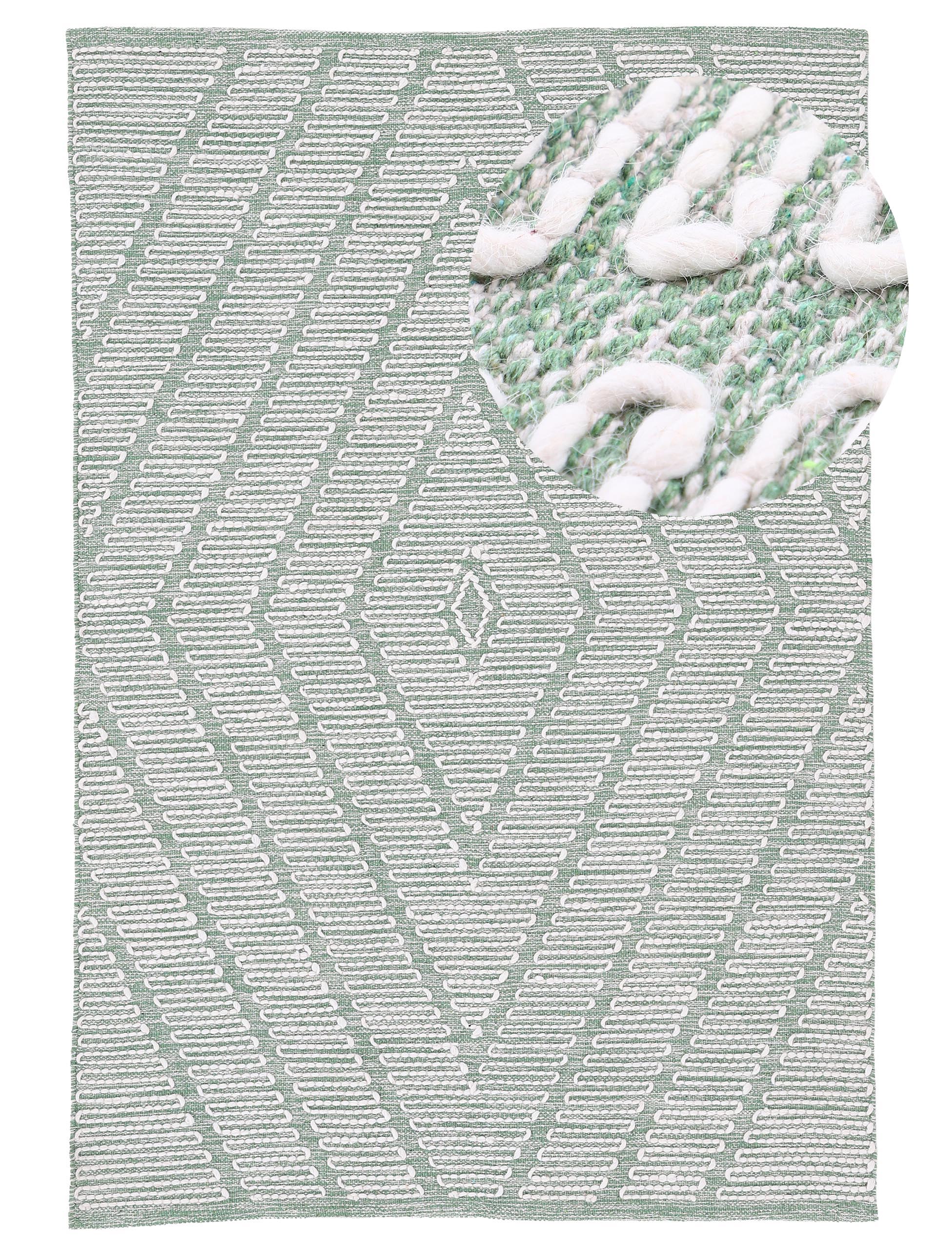Baumwollteppich Kelim Durry Grün
