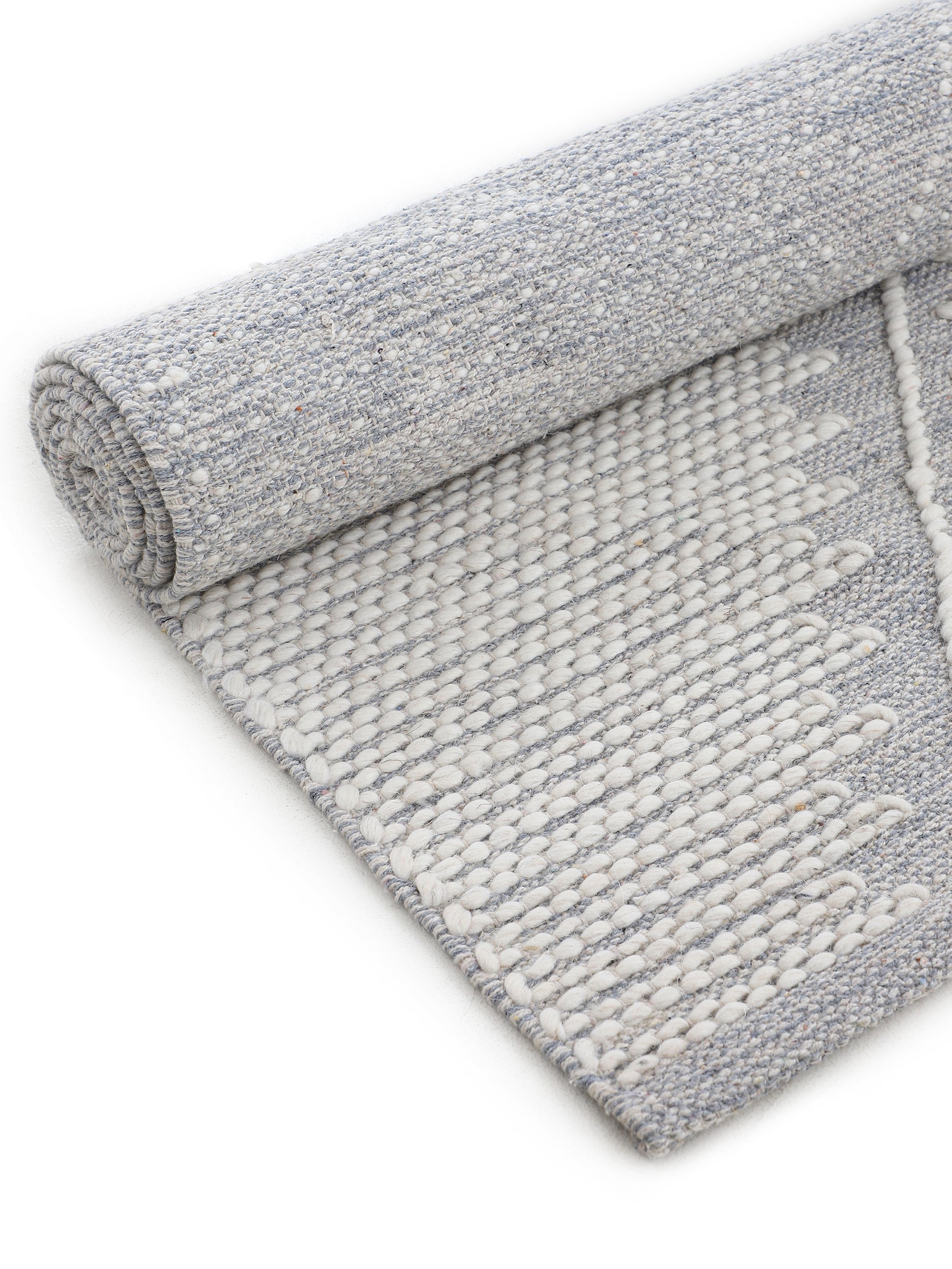 Baumwollteppich Kelim Durry Grau