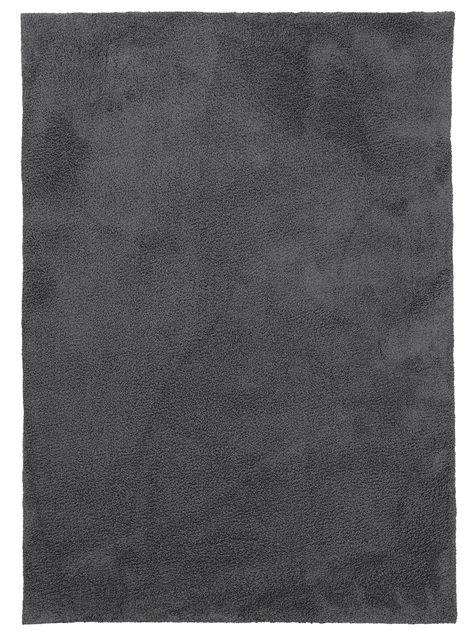 Hochflorteppich Silky Grau