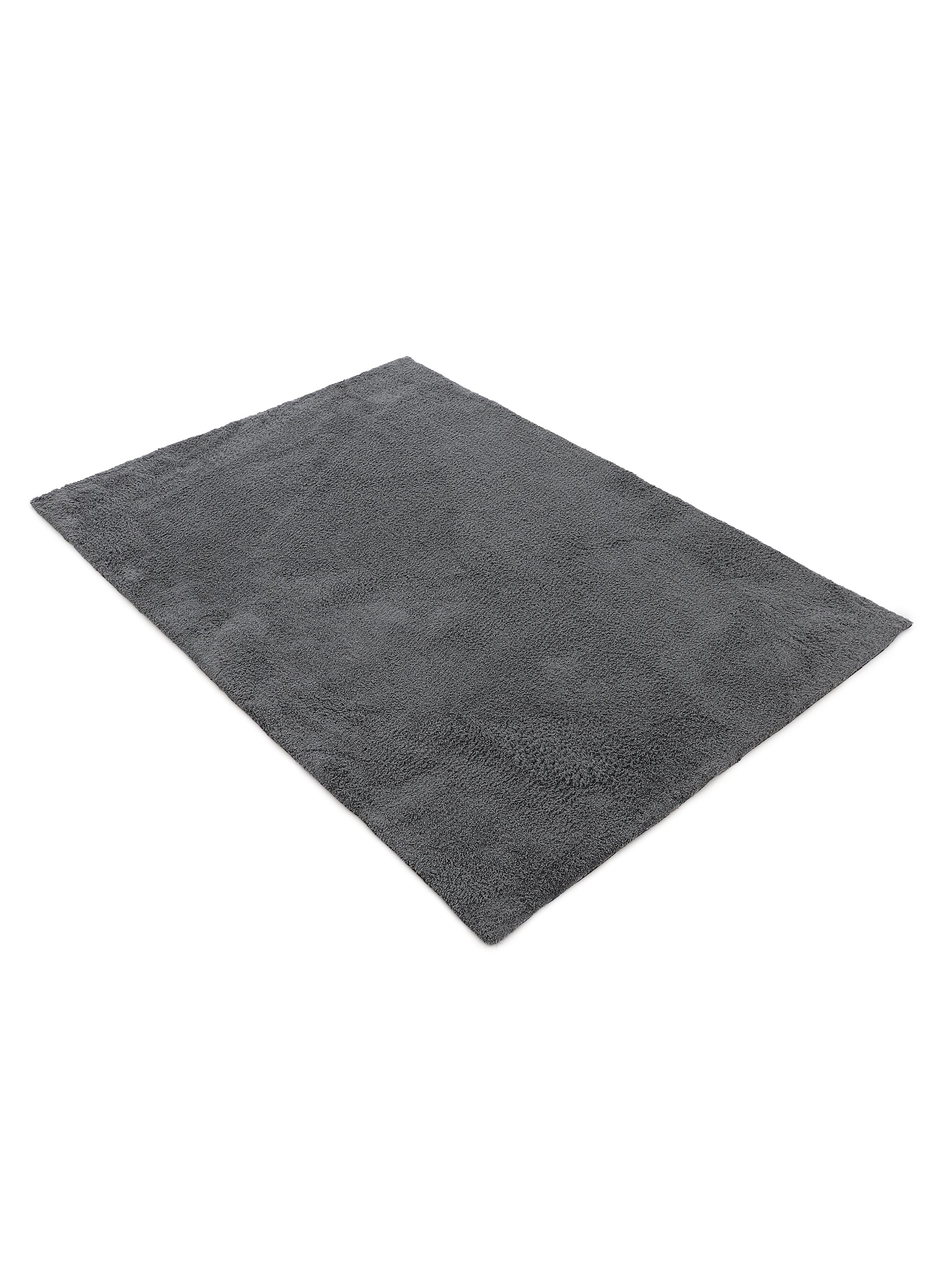 Hochflorteppich Silky Grau