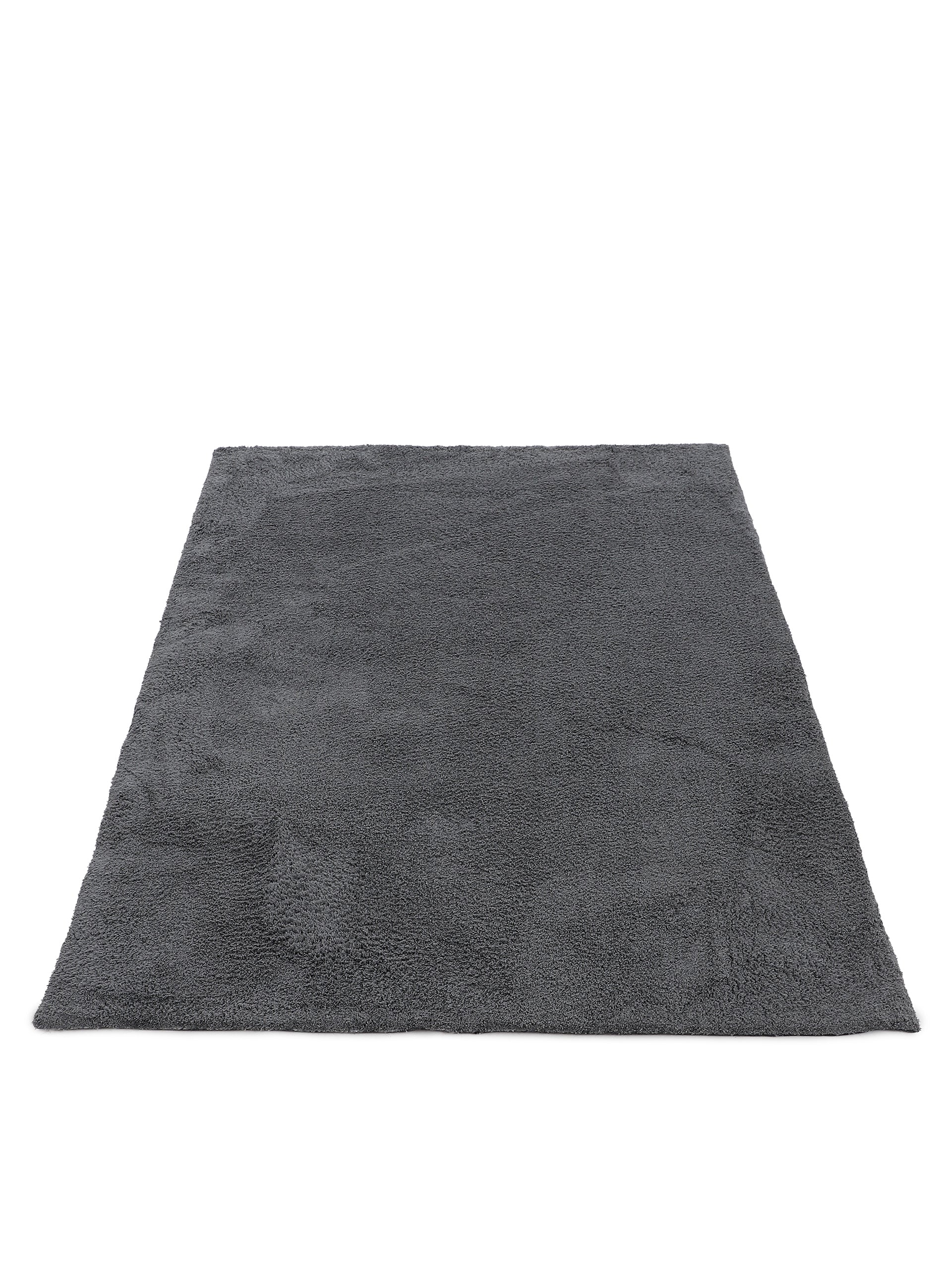 Hochflorteppich Silky Grau