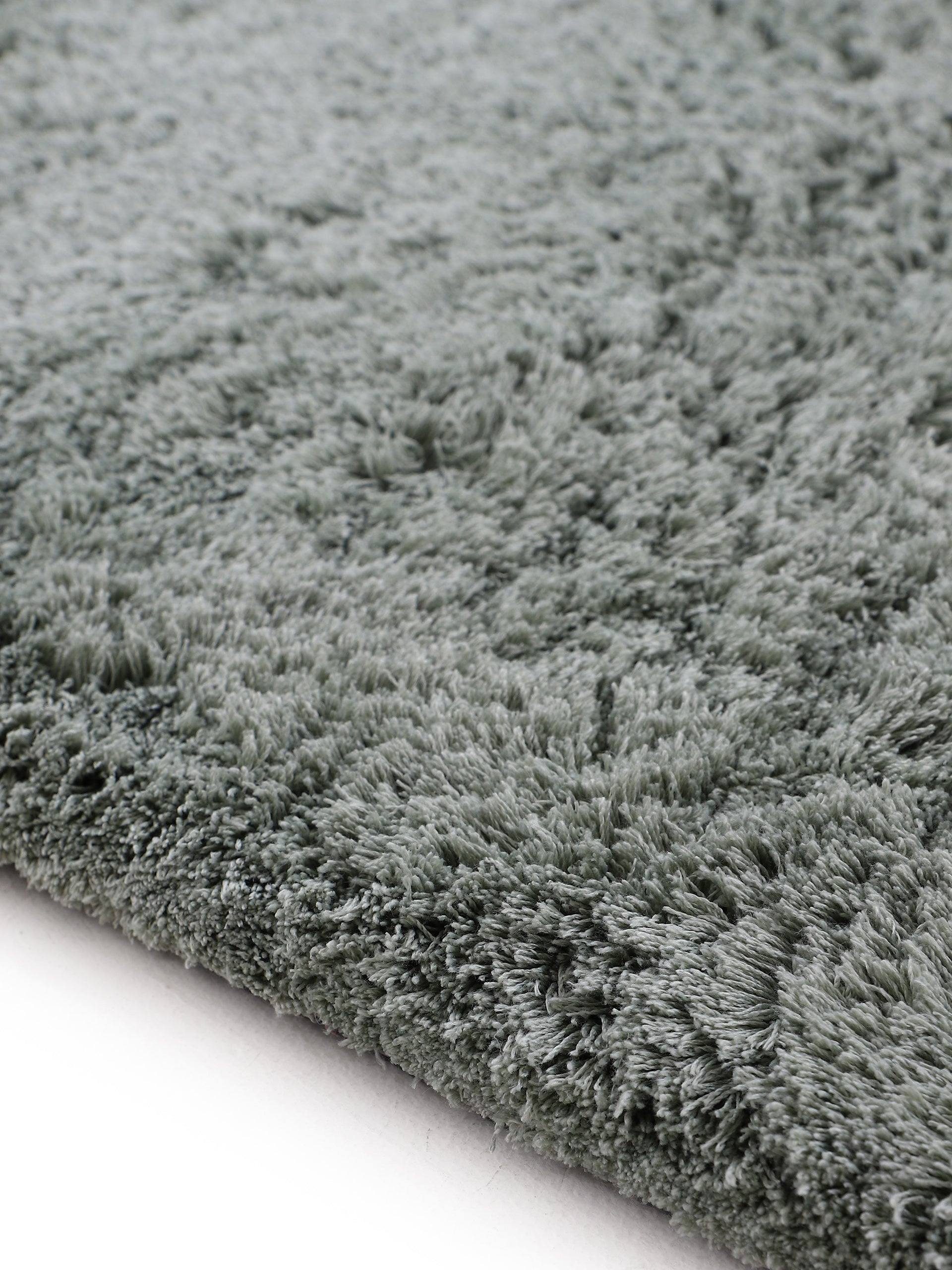 Hochflorteppich Silky Läufer Grün